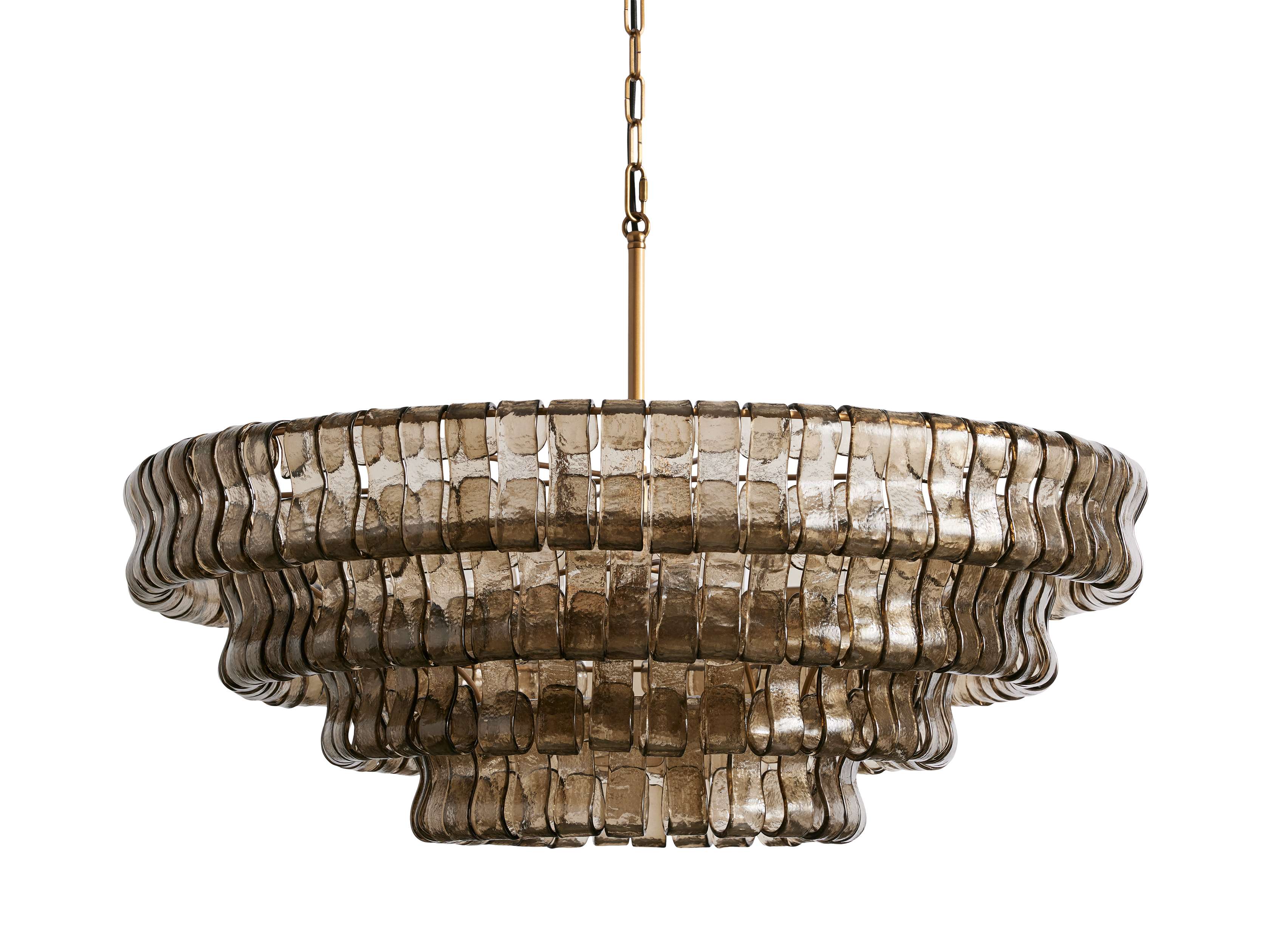Black Glass Round chandelier - Kora Court for dining room view 4