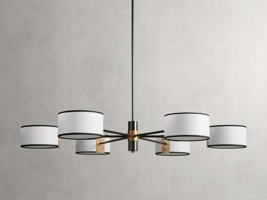 Black Steel Round chandelier - Soren Court for dining room view 12