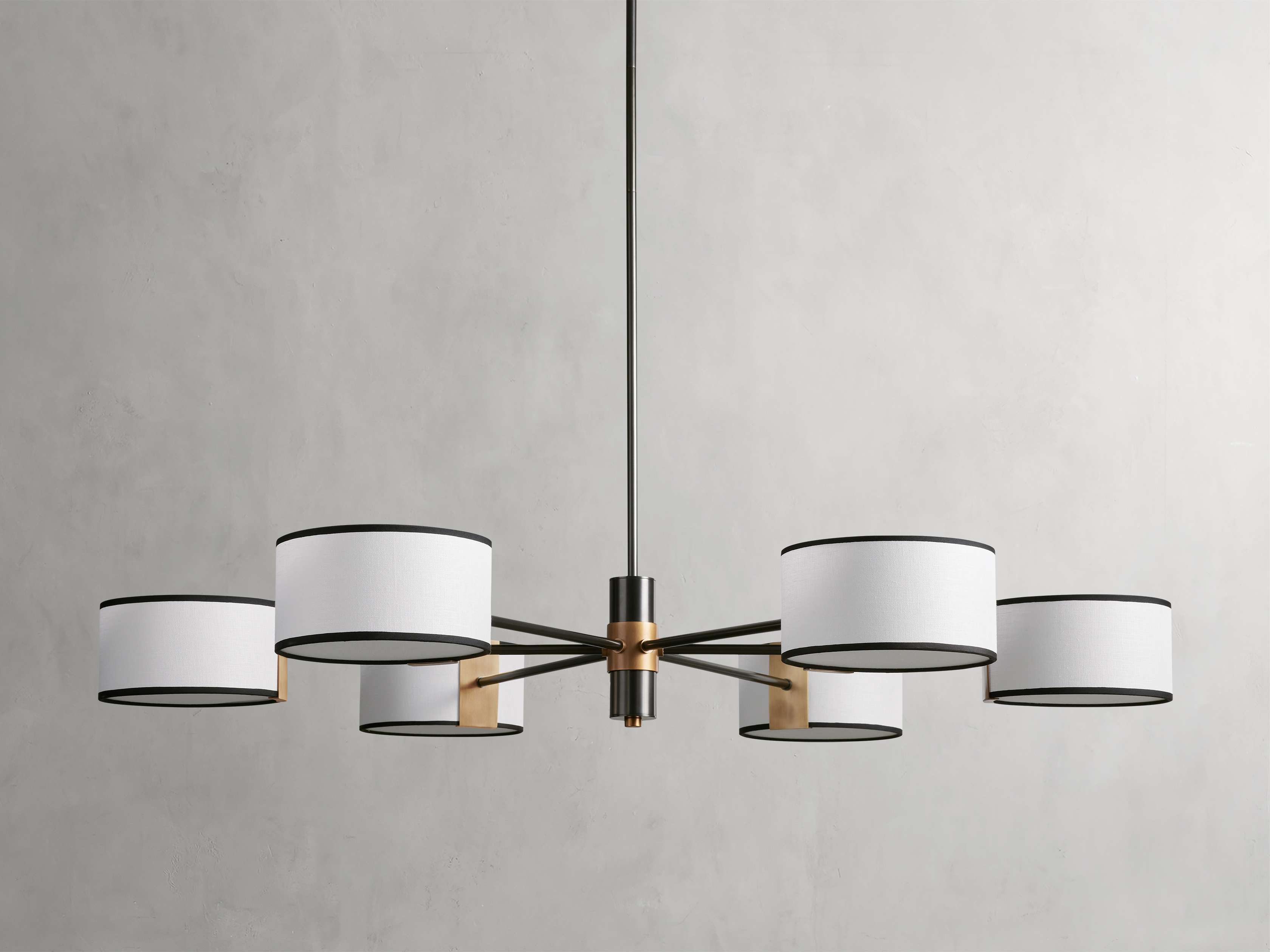 Black Steel Round chandelier - Soren Court for dining room view 12