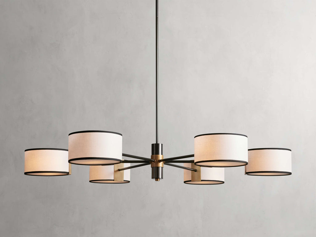 Black Steel Round chandelier - Soren Court for dining room view 7
