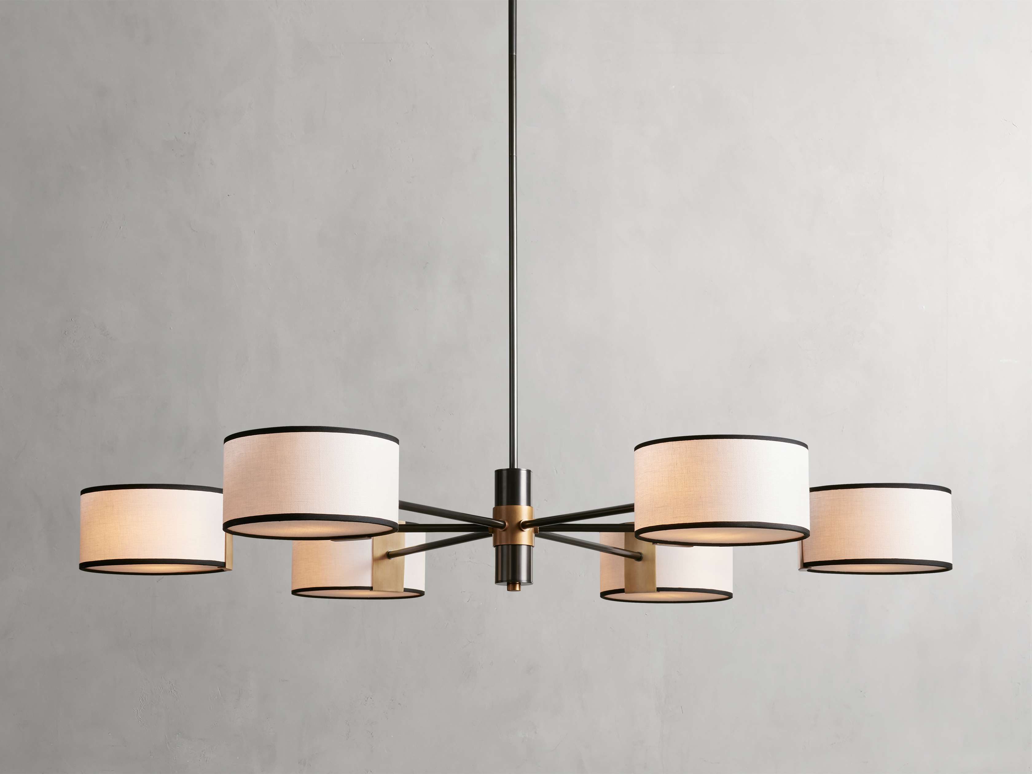 Black Steel Round chandelier - Soren Court for dining room view 7