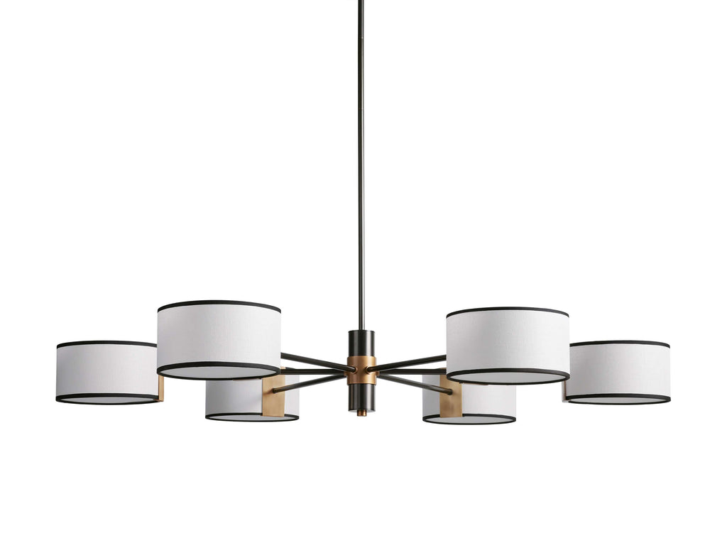 Black Steel Round chandelier - Soren Court for dining room view 3