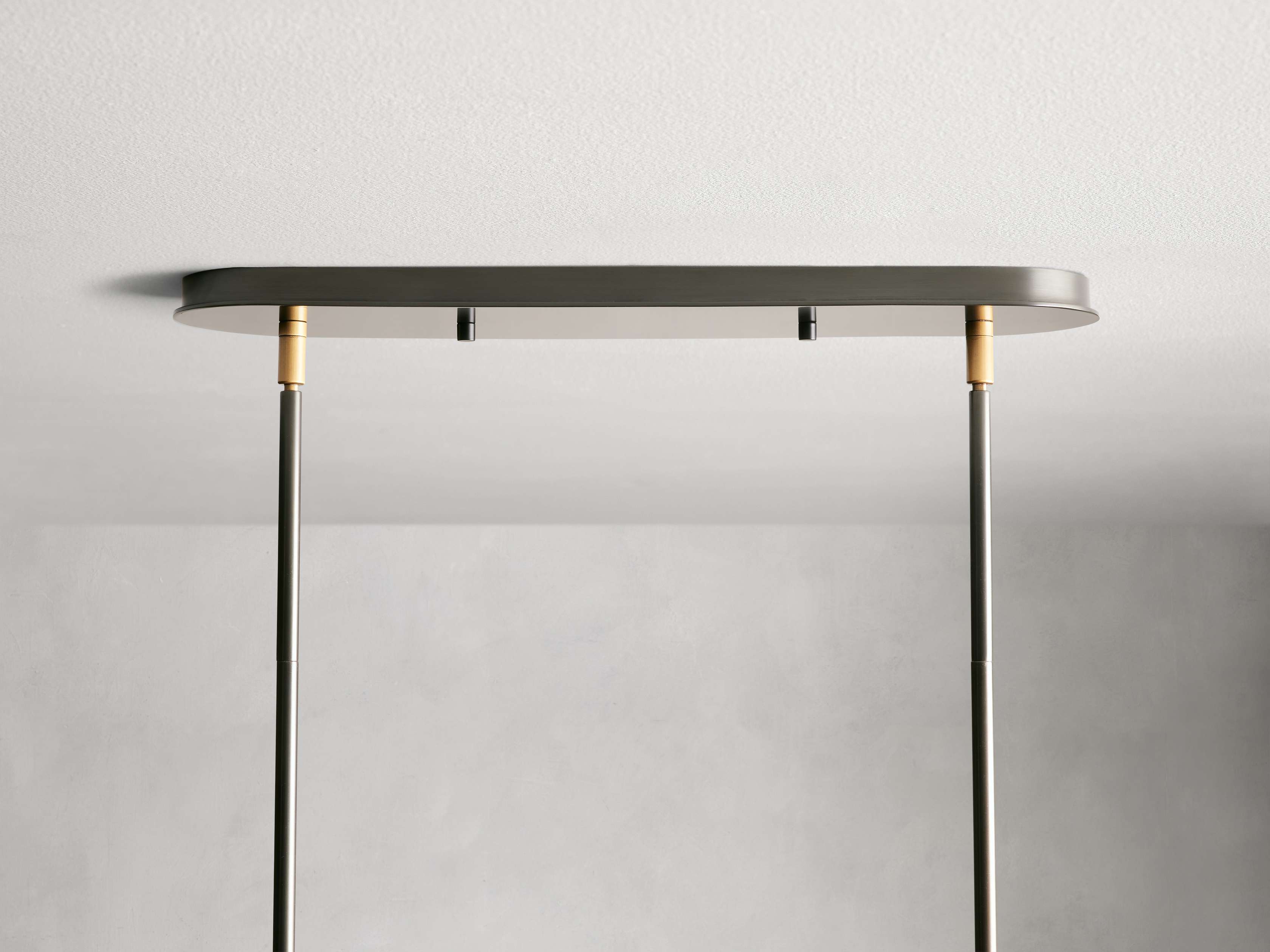 Black Steel Linear chandelier - Zinnia Wisp for dining room view 18