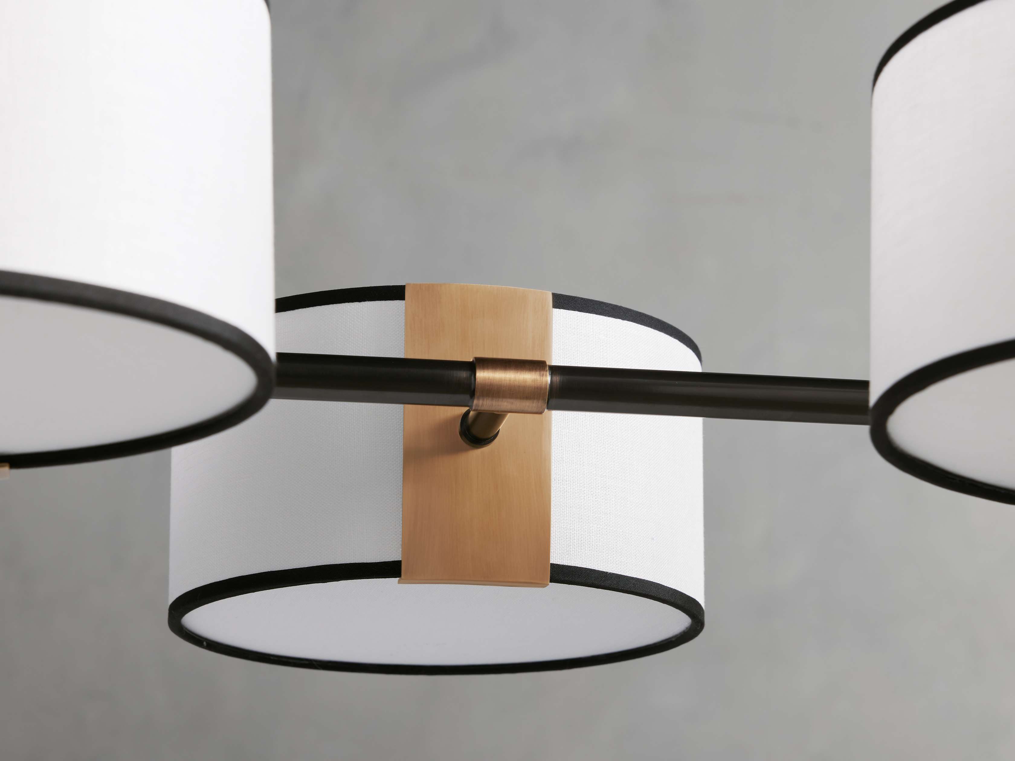 Black Steel Linear chandelier - Zinnia Wisp for dining room view 17