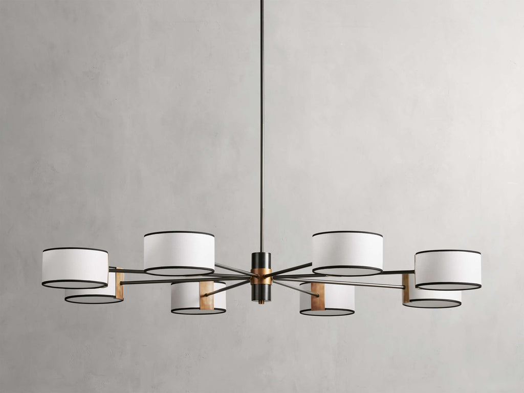 Black Steel Round chandelier - Soren Court for dining room view 9