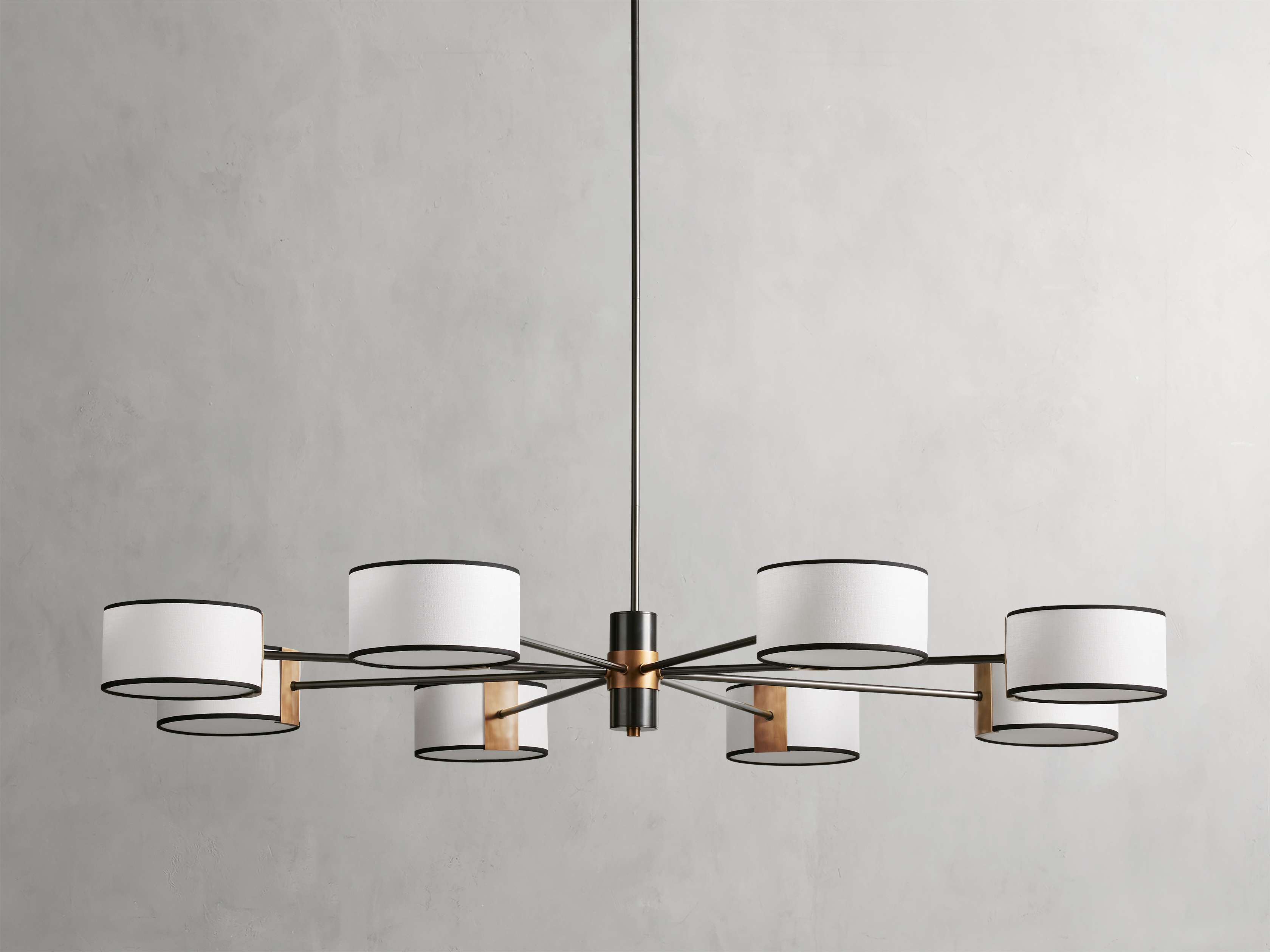 Black Steel Round chandelier - Soren Court for dining room view 9