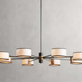 Black Steel Round chandelier - Soren Court for dining room view 1