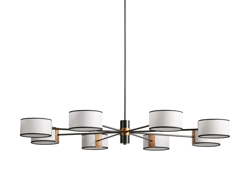 Black Steel Round chandelier - Soren Court for dining room view 11