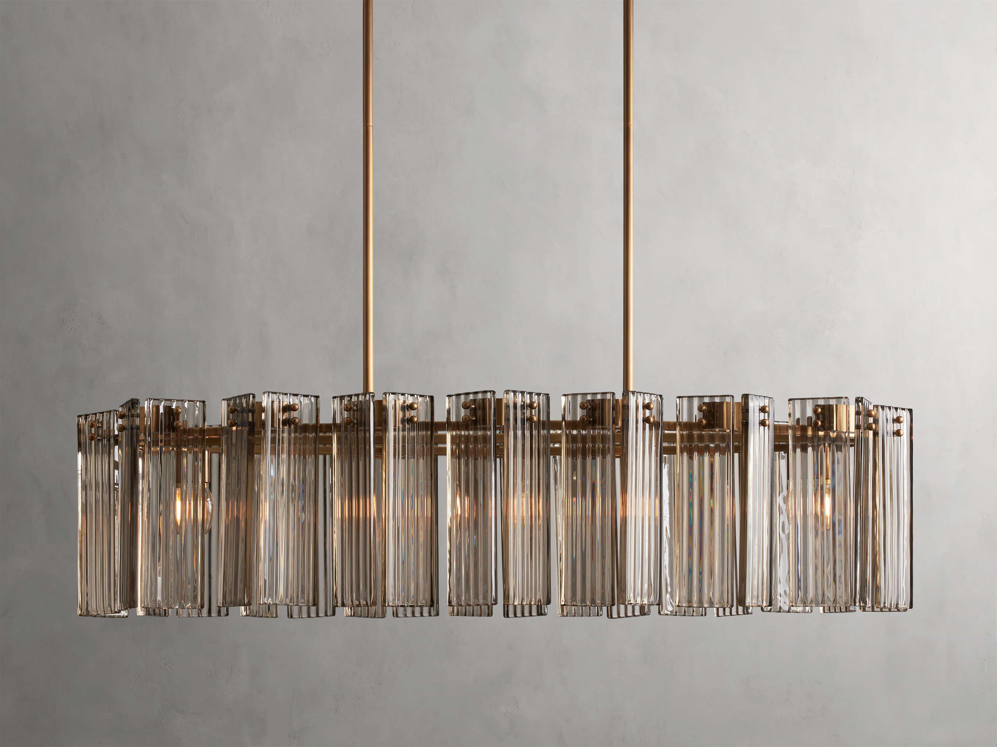 Black Glass Round chandelier - Isla Court for dining room view 2