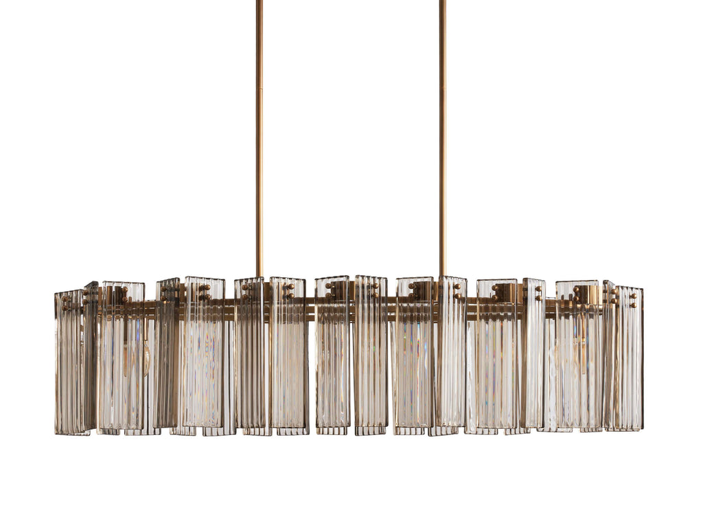 Black Glass Round chandelier - Isla Court for dining room view 39