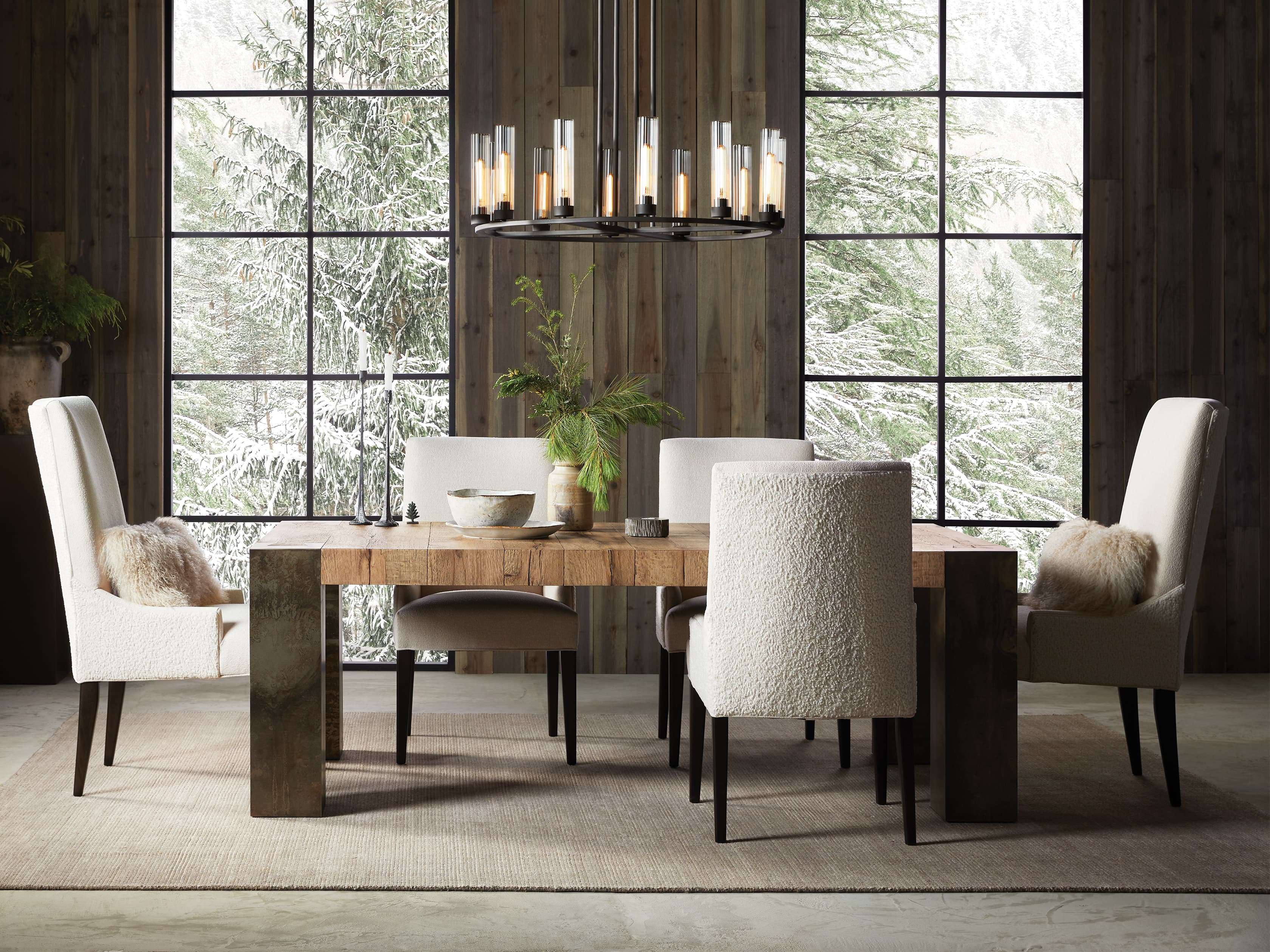 Polished Nickel Glass Round chandelier - Tessa Wisp for dining room view 19