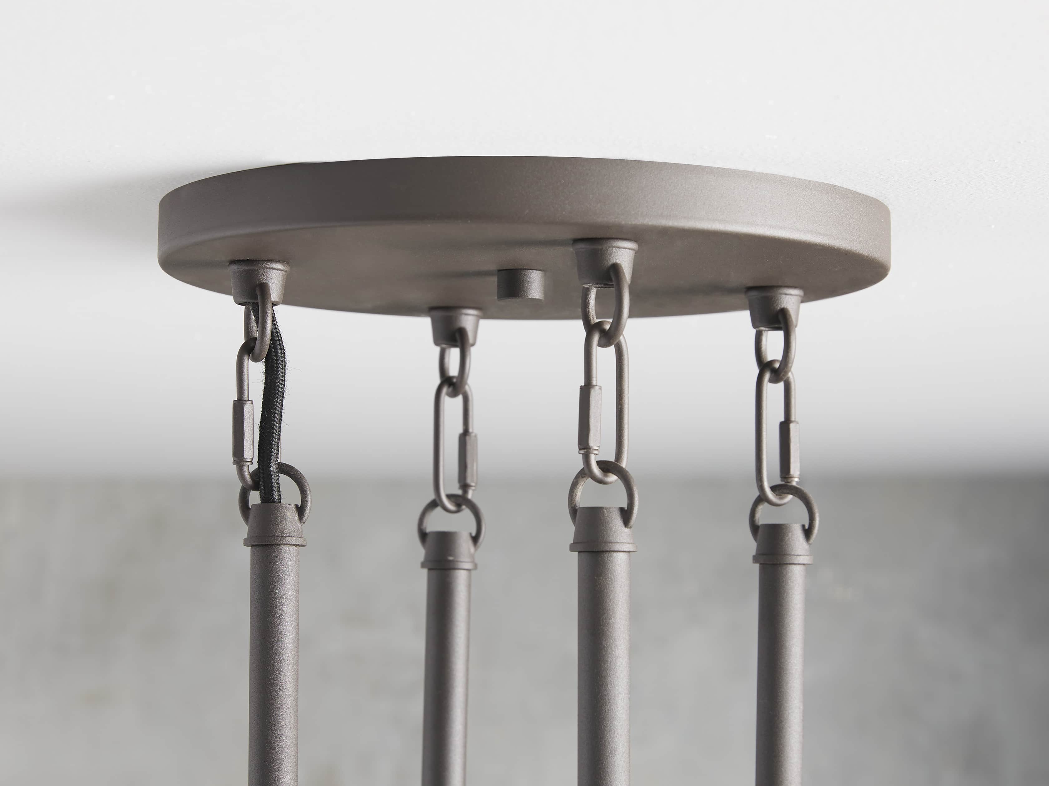 Polished Nickel Glass Round chandelier - Tessa Wisp for dining room view 21