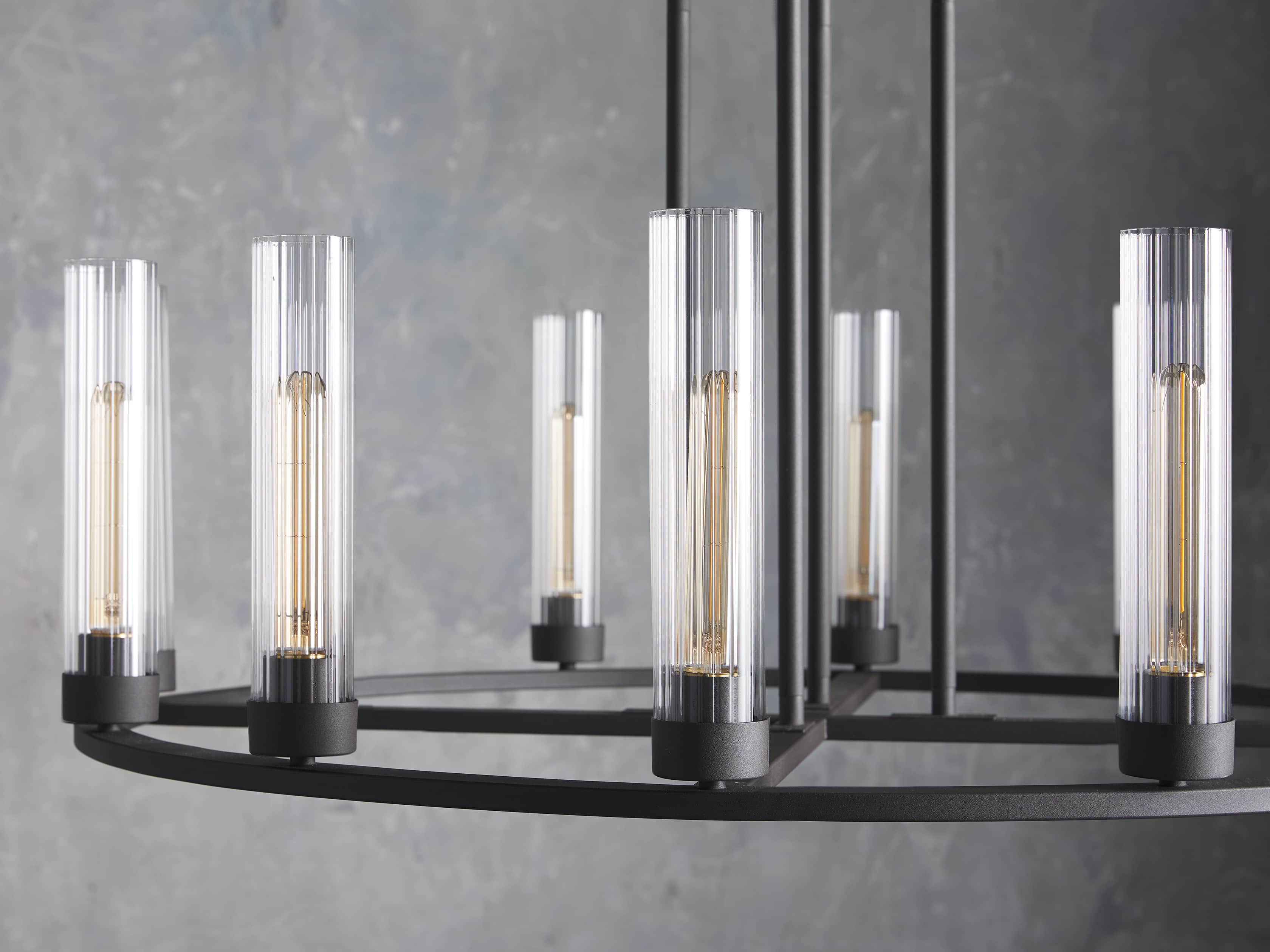 Polished Nickel Glass Round chandelier - Tessa Wisp for dining room view 17