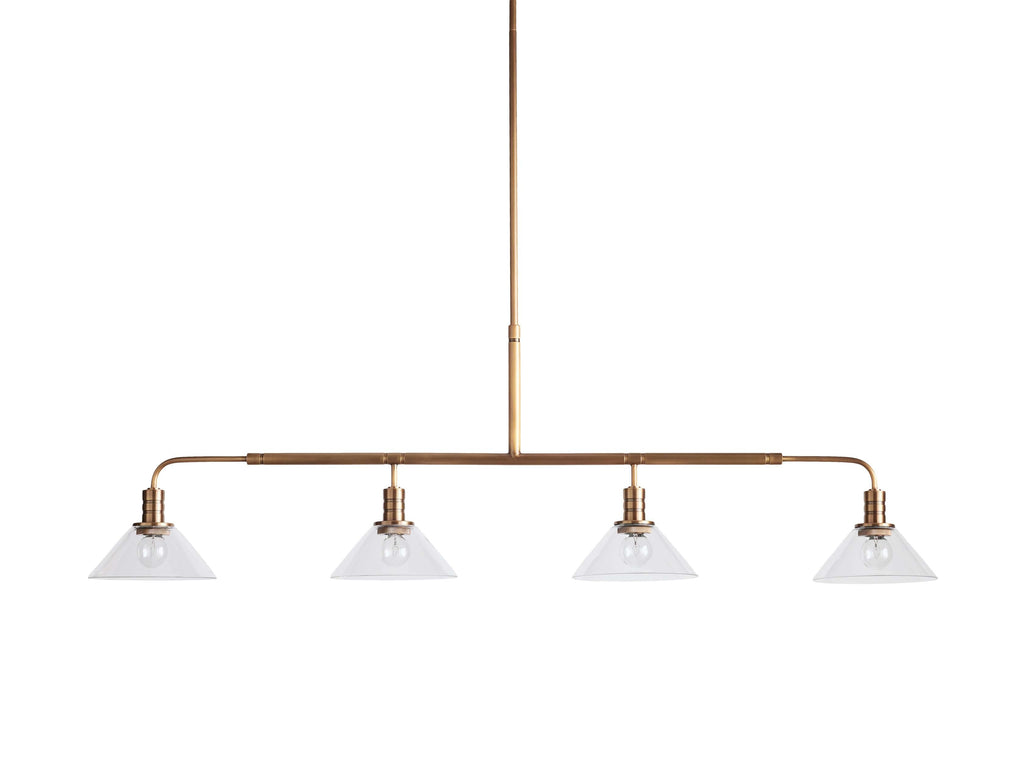 Black Glass Linear chandelier - Kairo Wisp for dining room view 18