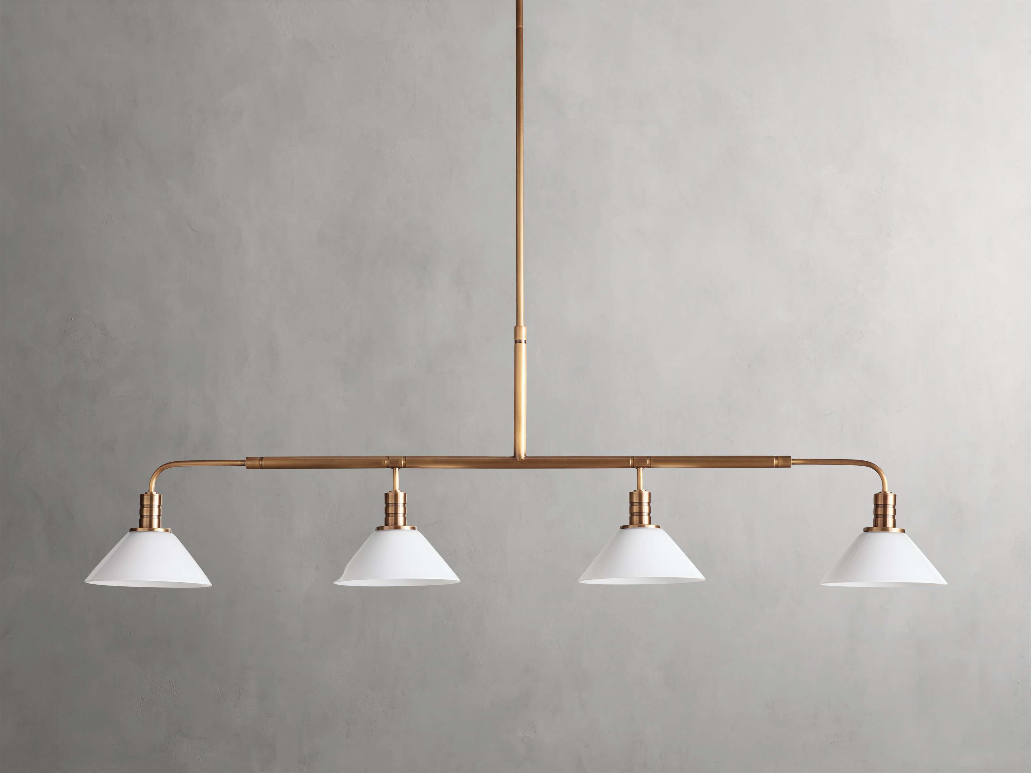 Black Glass Linear chandelier - Kairo Wisp for dining room view 3