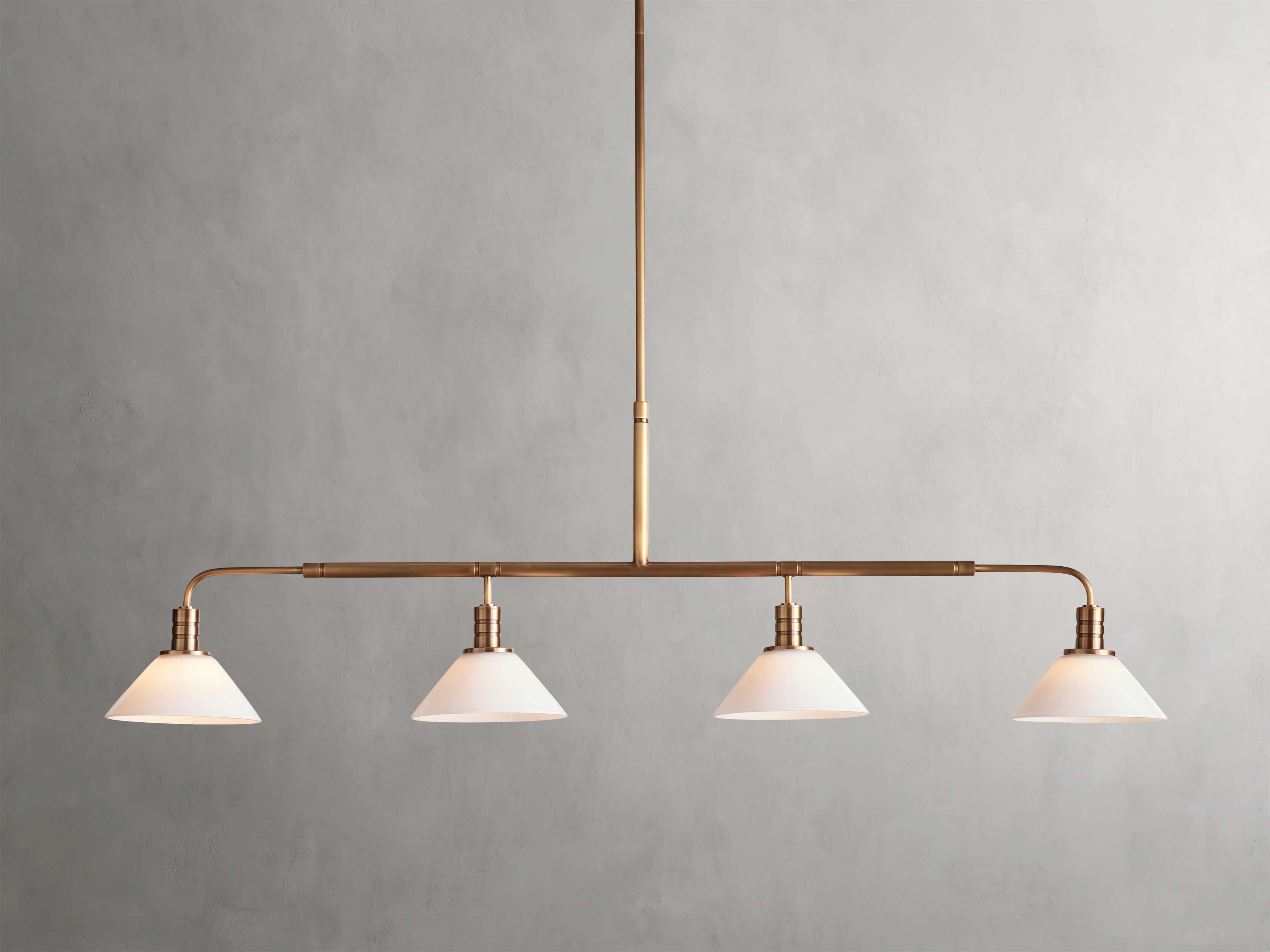 Black Glass Linear chandelier - Kairo Wisp for dining room view 10