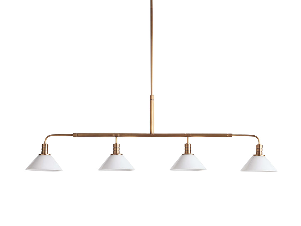 Black Glass Linear chandelier - Kairo Wisp for dining room view 5
