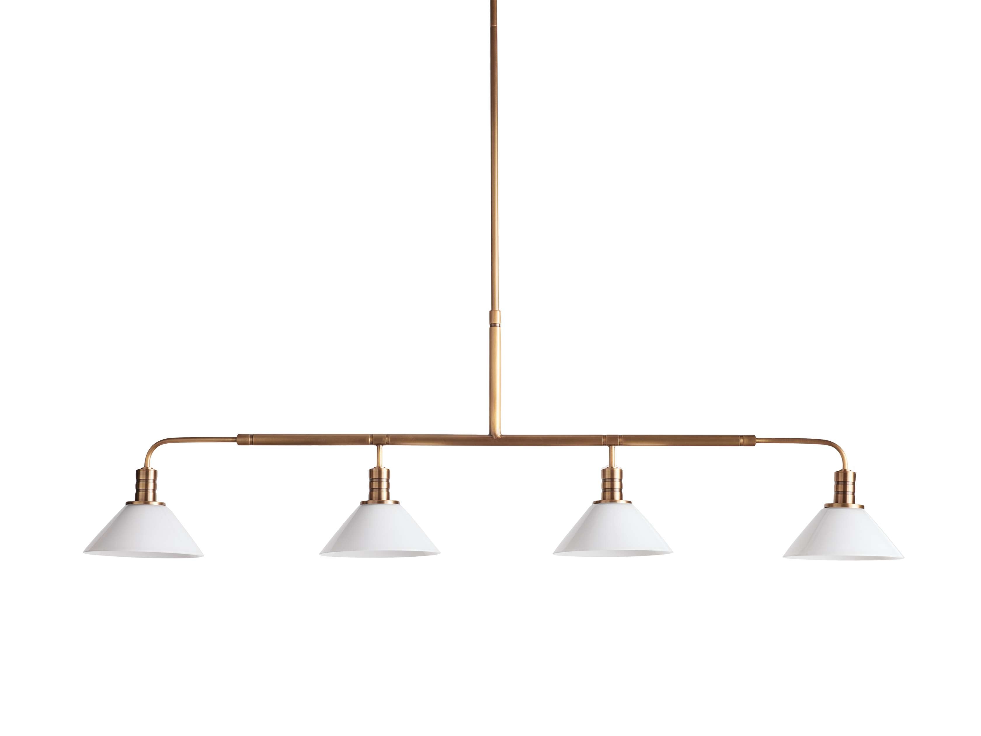 Black Glass Linear chandelier - Kairo Wisp for dining room view 5