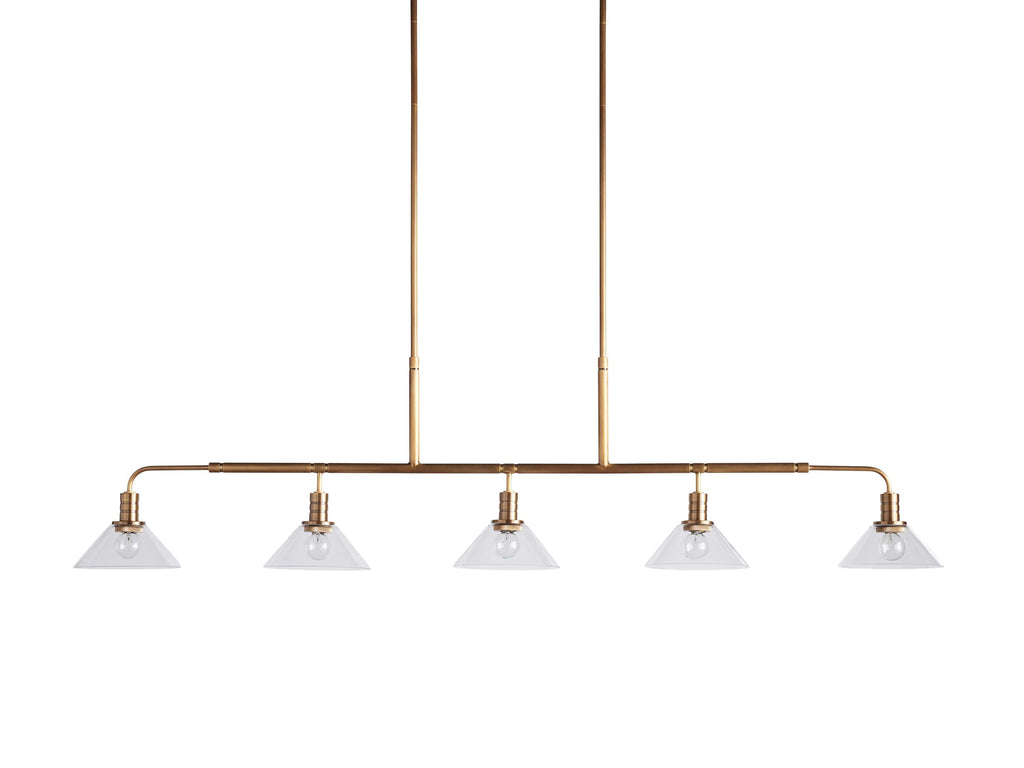 Black Glass Linear chandelier - Kairo Wisp for dining room view 8