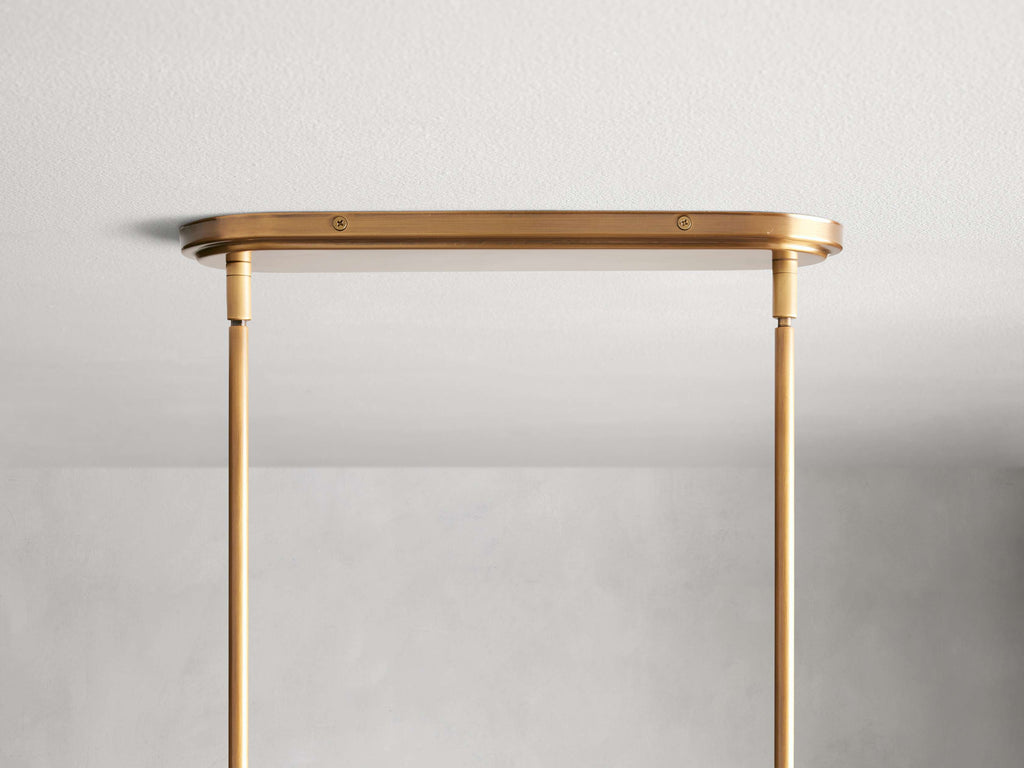 Black Glass Linear chandelier - Kairo Wisp for dining room view 9