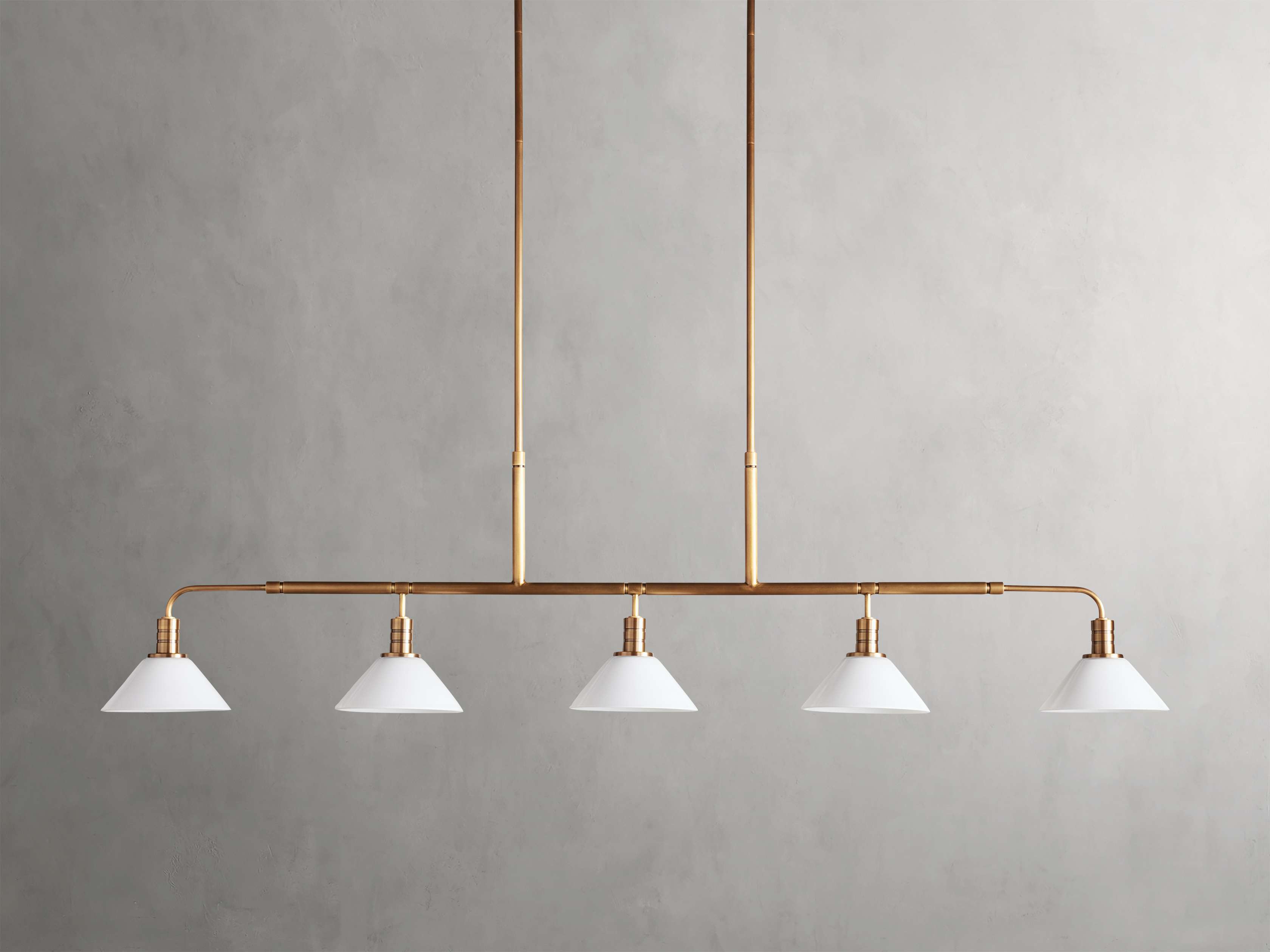 Black Glass Linear chandelier - Kairo Wisp for dining room view 11