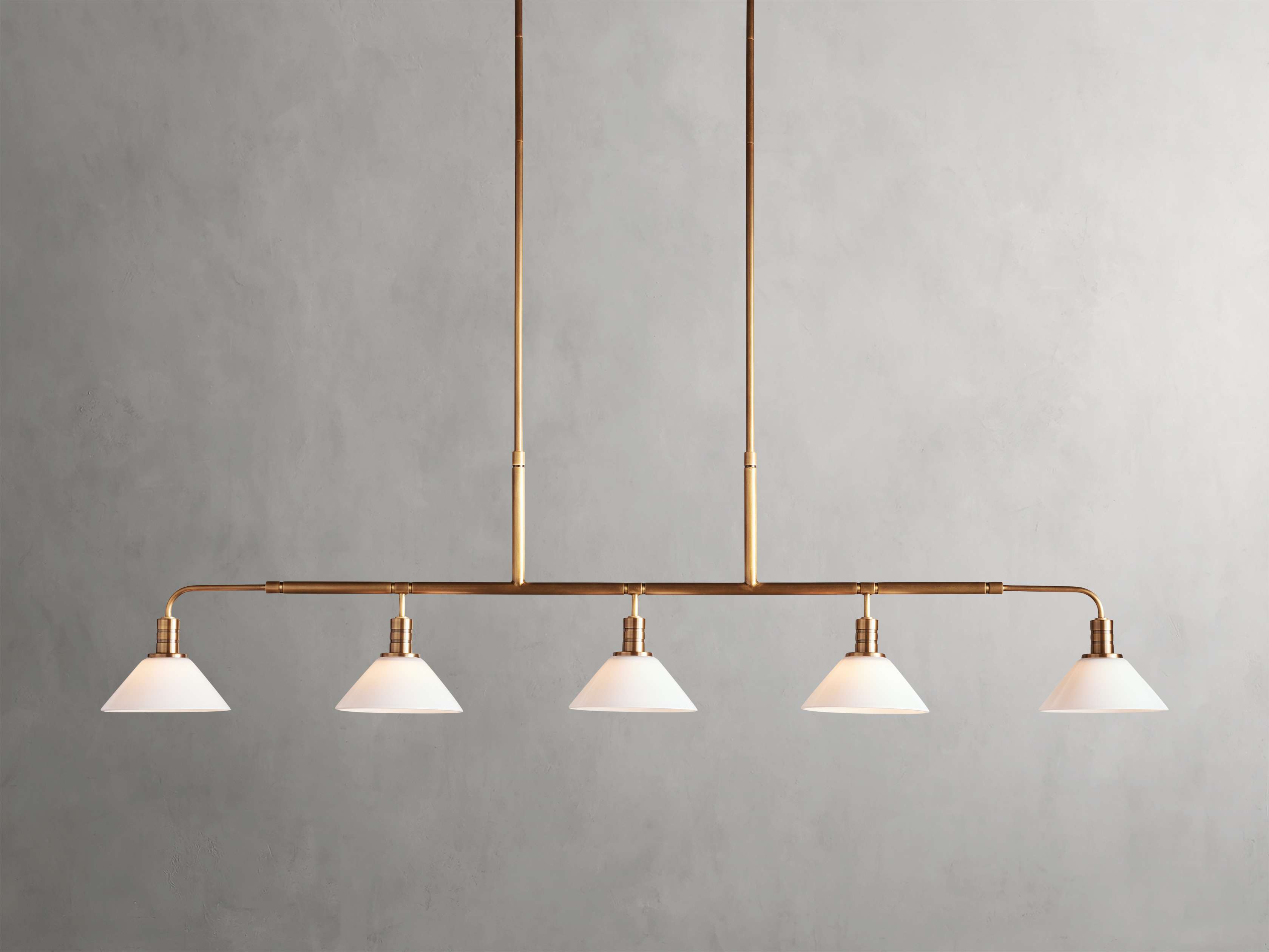 Black Glass Linear chandelier - Kairo Wisp for dining room view 15