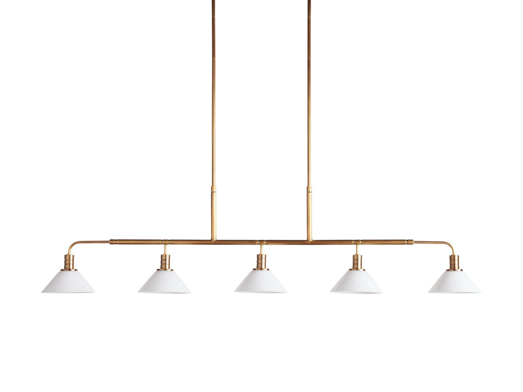 Black Glass Linear chandelier - Kairo Wisp for dining room view 13