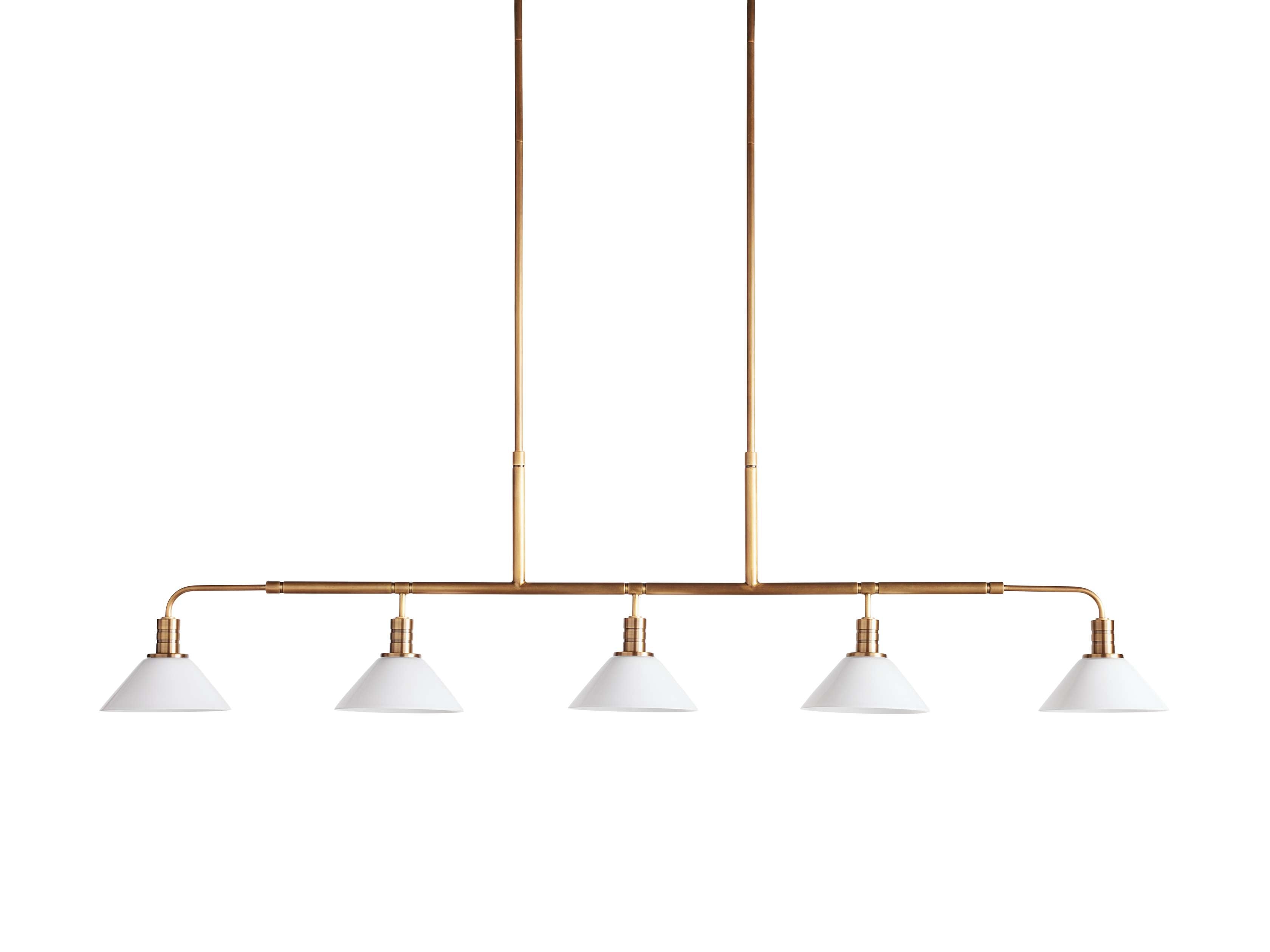 Black Glass Linear chandelier - Kairo Wisp for dining room view 13