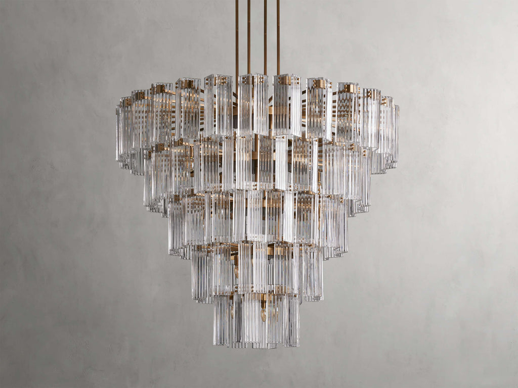 Black Glass Round chandelier - Della Court for dining room view 10