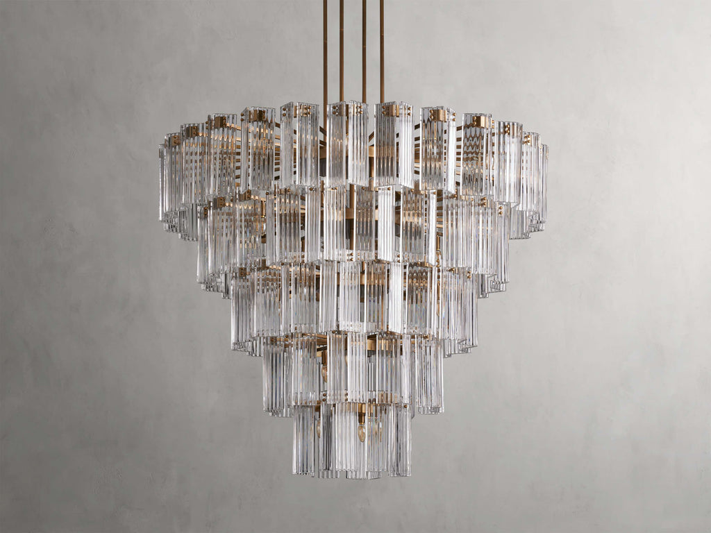 Black Glass Round chandelier - Della Court for dining room view 18