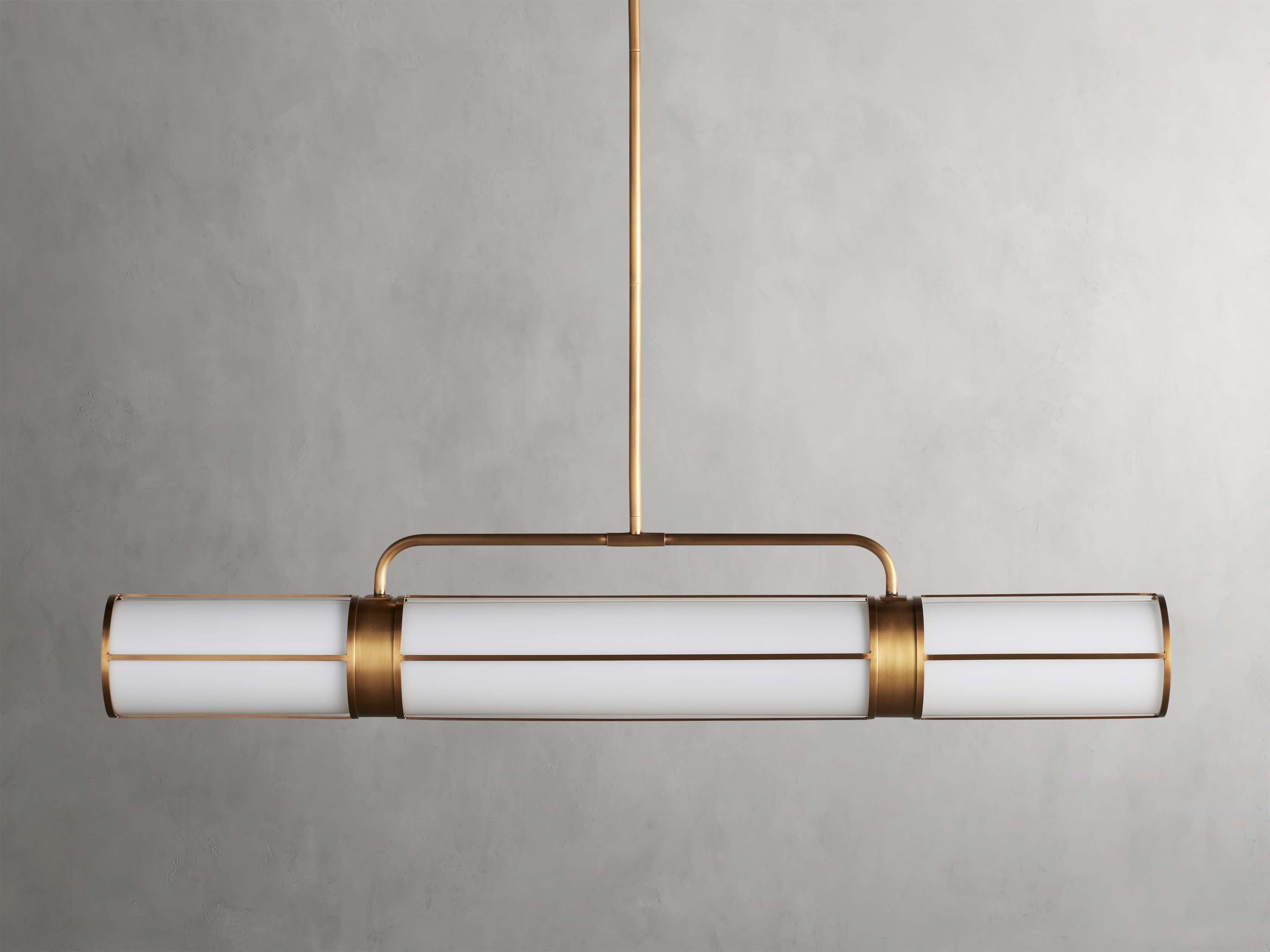 Black Glass Linear chandelier - Lumen Wisp for dining room view 11