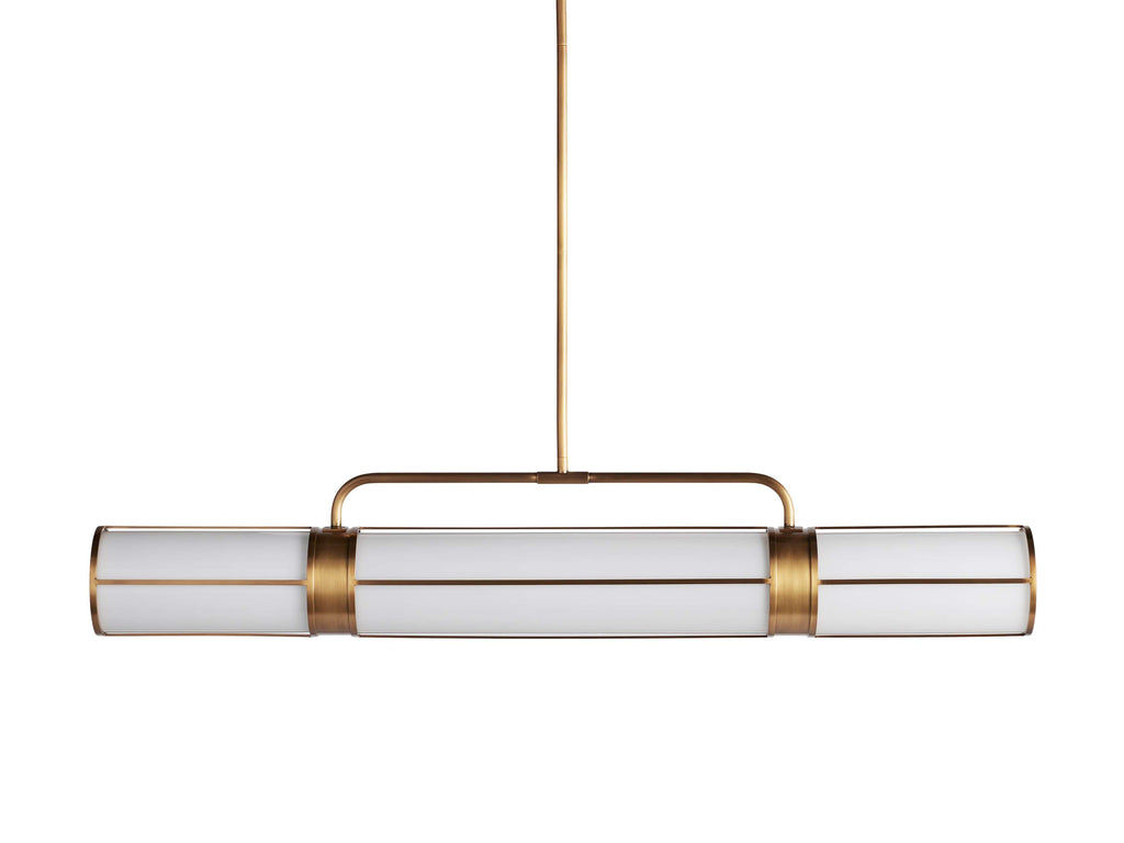 Black Glass Linear chandelier - Lumen Wisp for dining room view 14