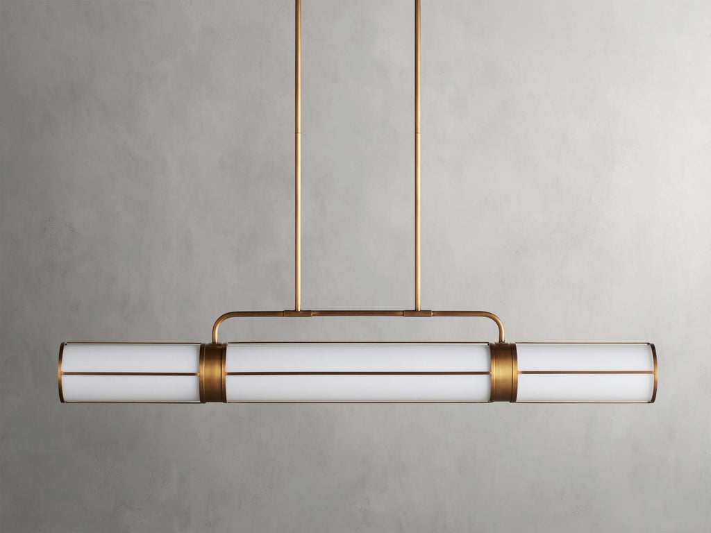 Black Glass Linear chandelier - Lumen Wisp for dining room view 15