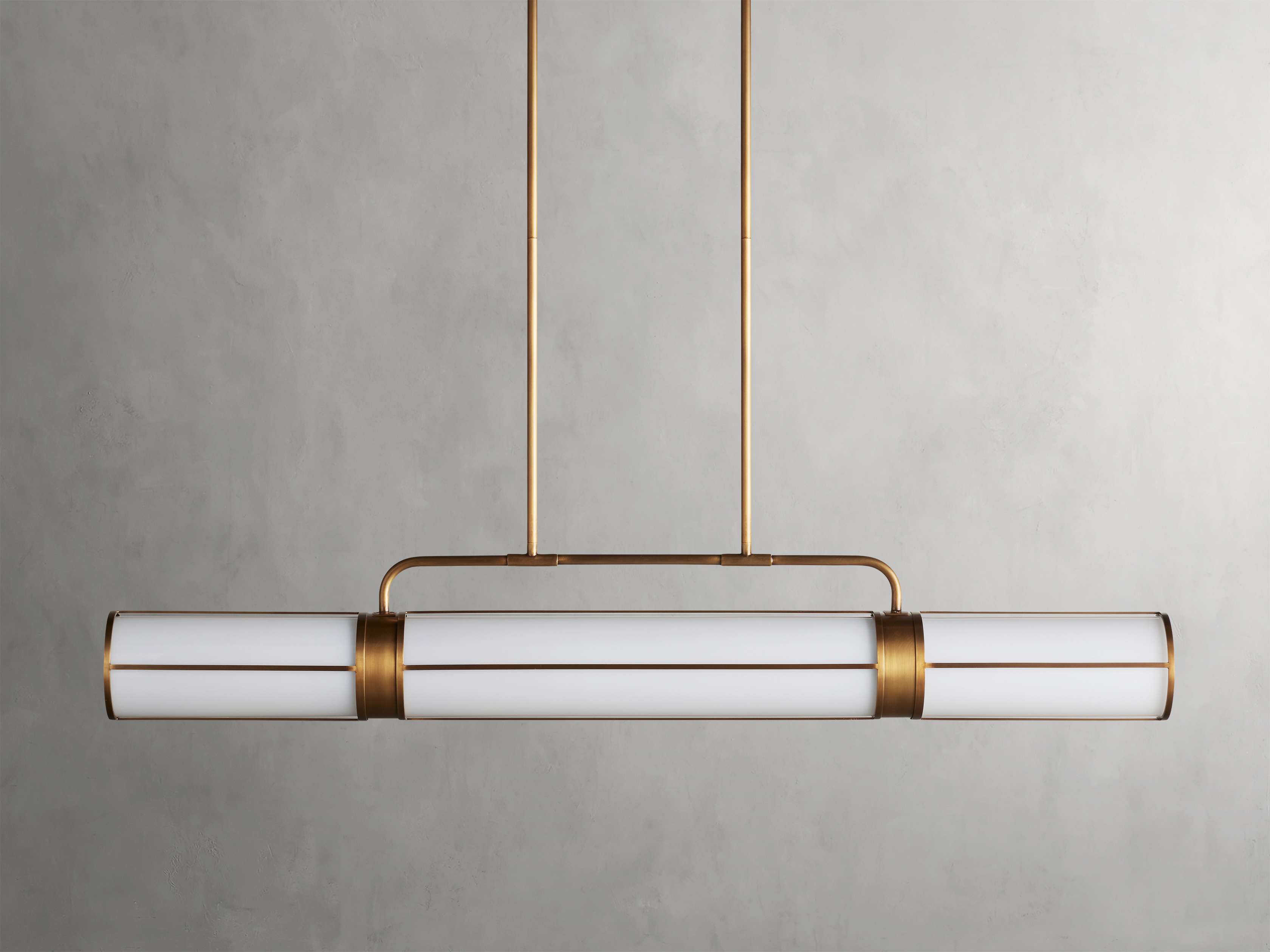 Black Glass Linear chandelier - Lumen Wisp for dining room view 15