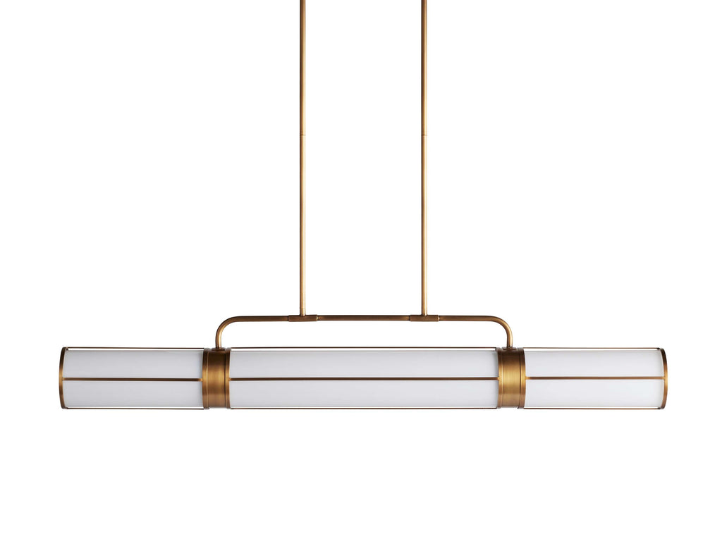 Black Glass Linear chandelier - Lumen Wisp for dining room view 2