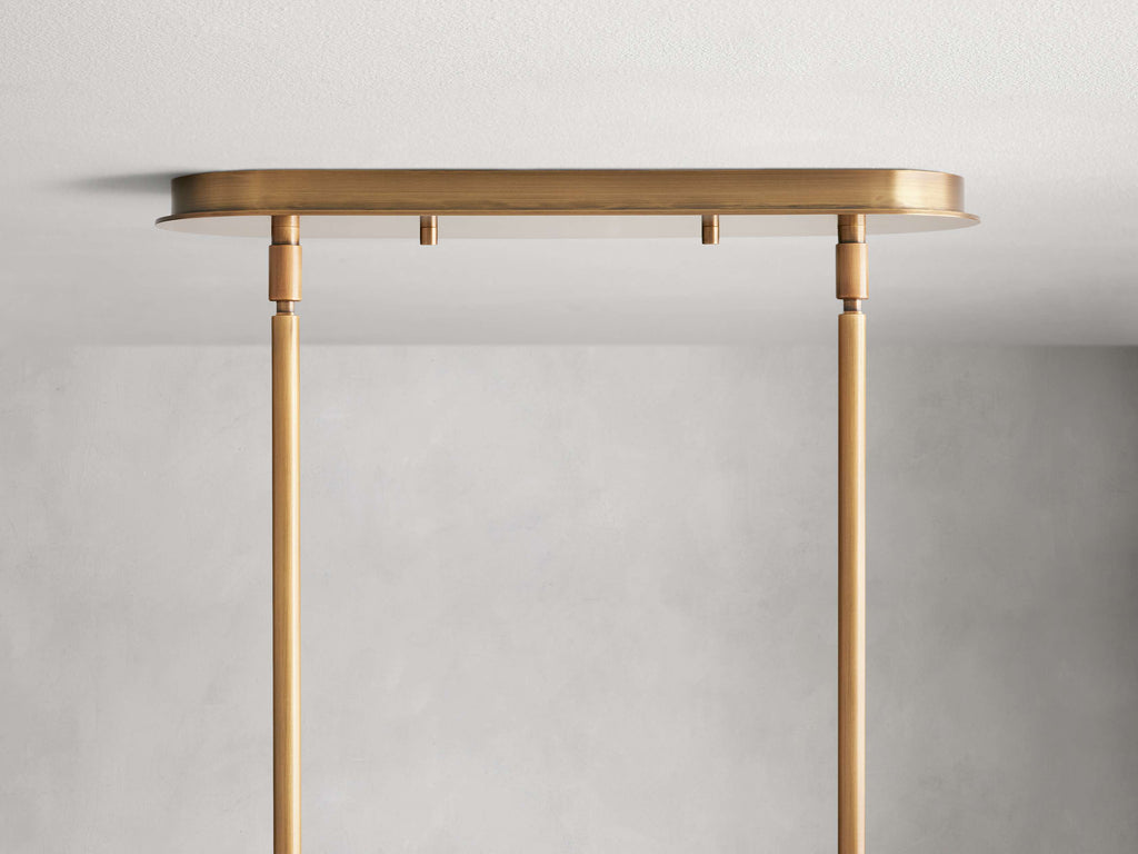 Black Glass Linear chandelier - Lumen Wisp for dining room view 3
