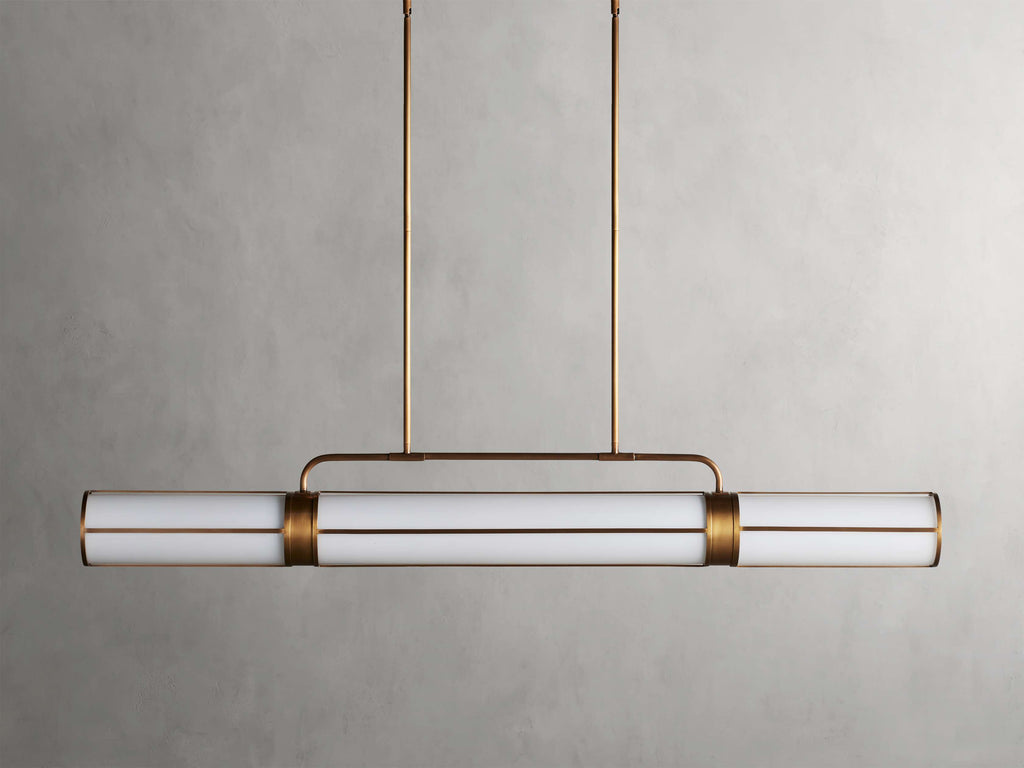 Black Glass Linear chandelier - Lumen Wisp for dining room view 4