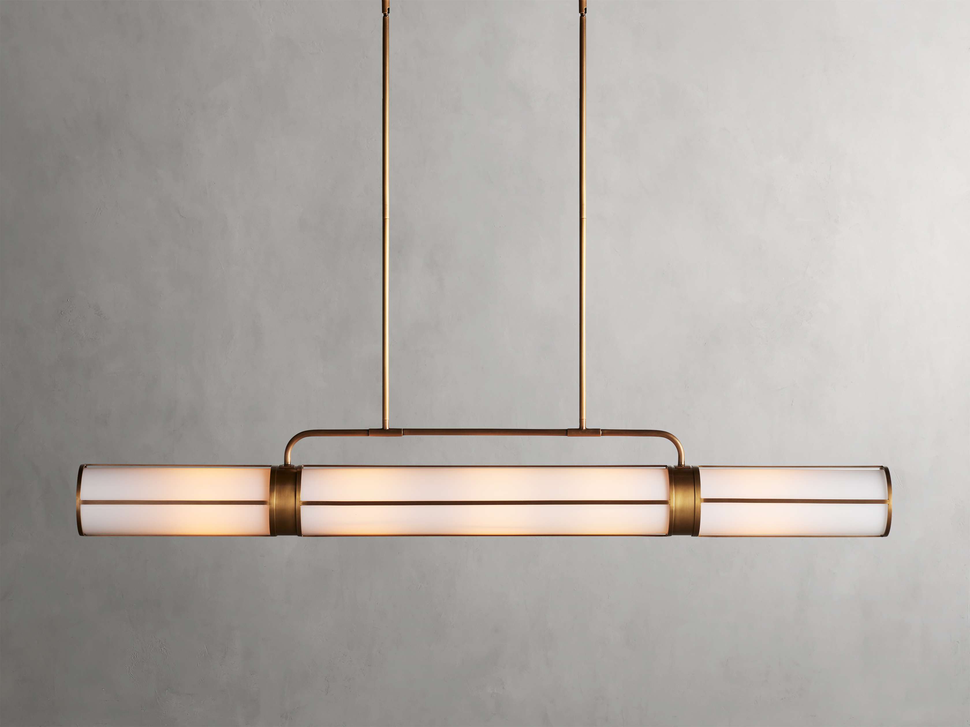 Black Glass Linear chandelier - Lumen Wisp for dining room view 10