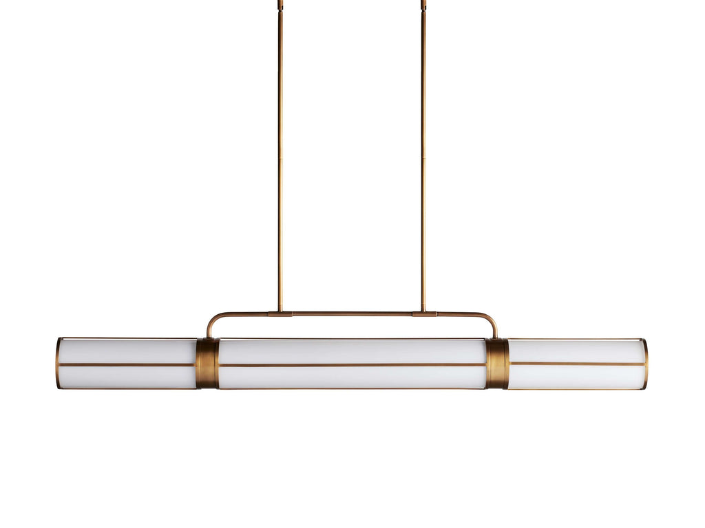 Black Glass Linear chandelier - Lumen Wisp for dining room view 6