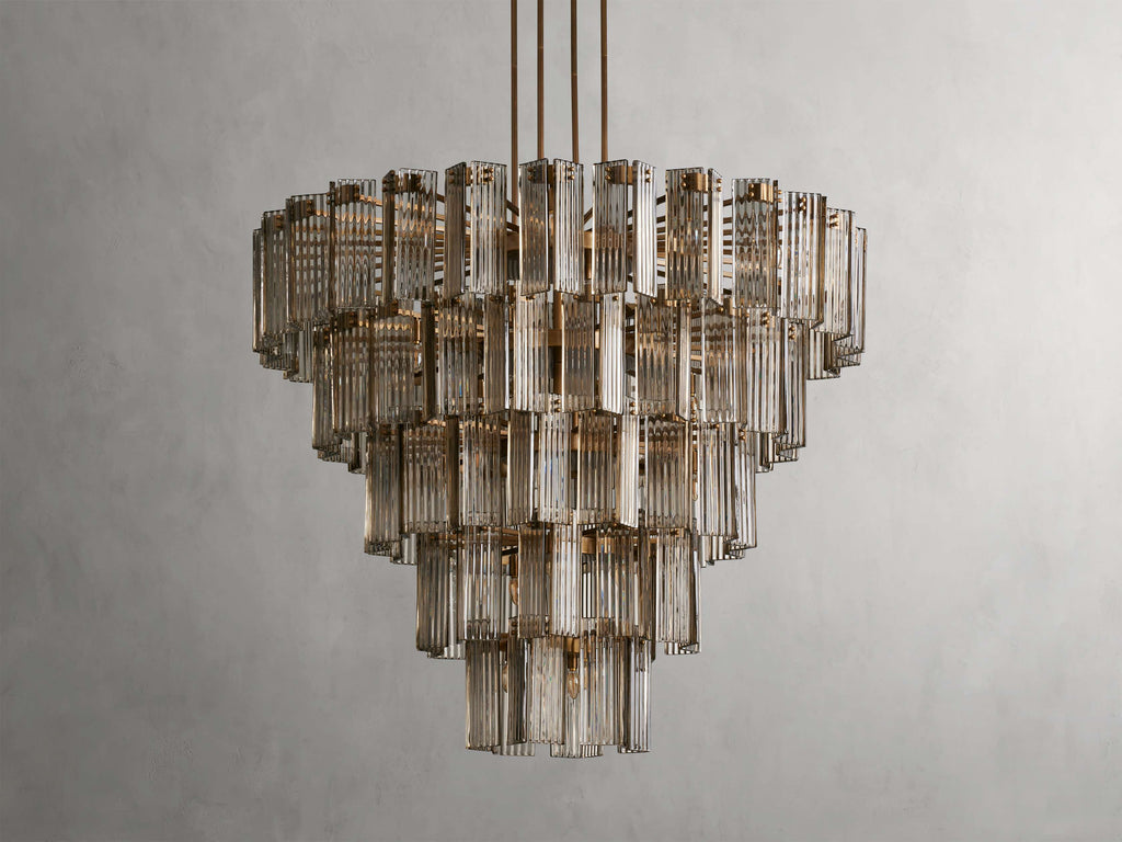 Black Glass Round chandelier - Della Court for dining room view 26