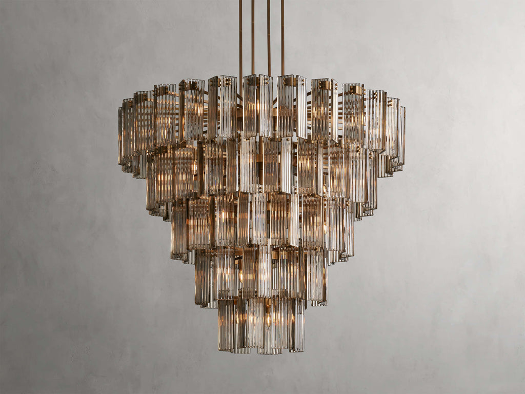 Black Glass Round chandelier - Della Court for dining room view 47