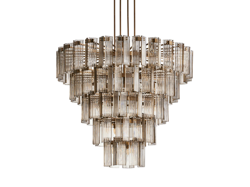 Black Glass Round chandelier - Della Court for dining room view 29