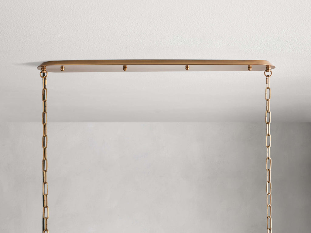 Black Brass Linear chandelier - Winslow Wisp for dining room view 7