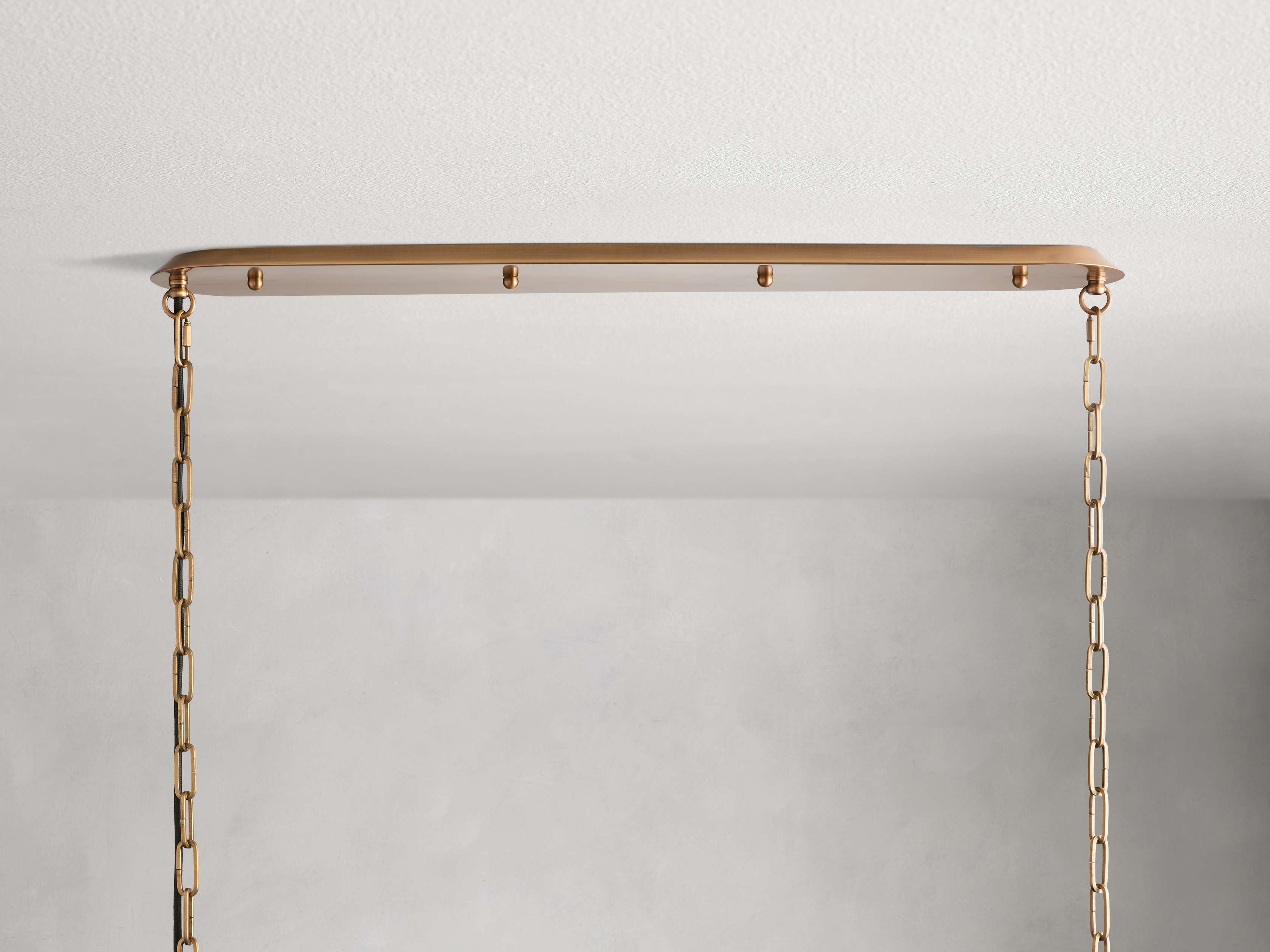 Black Brass Linear chandelier - Winslow Wisp for dining room view 7
