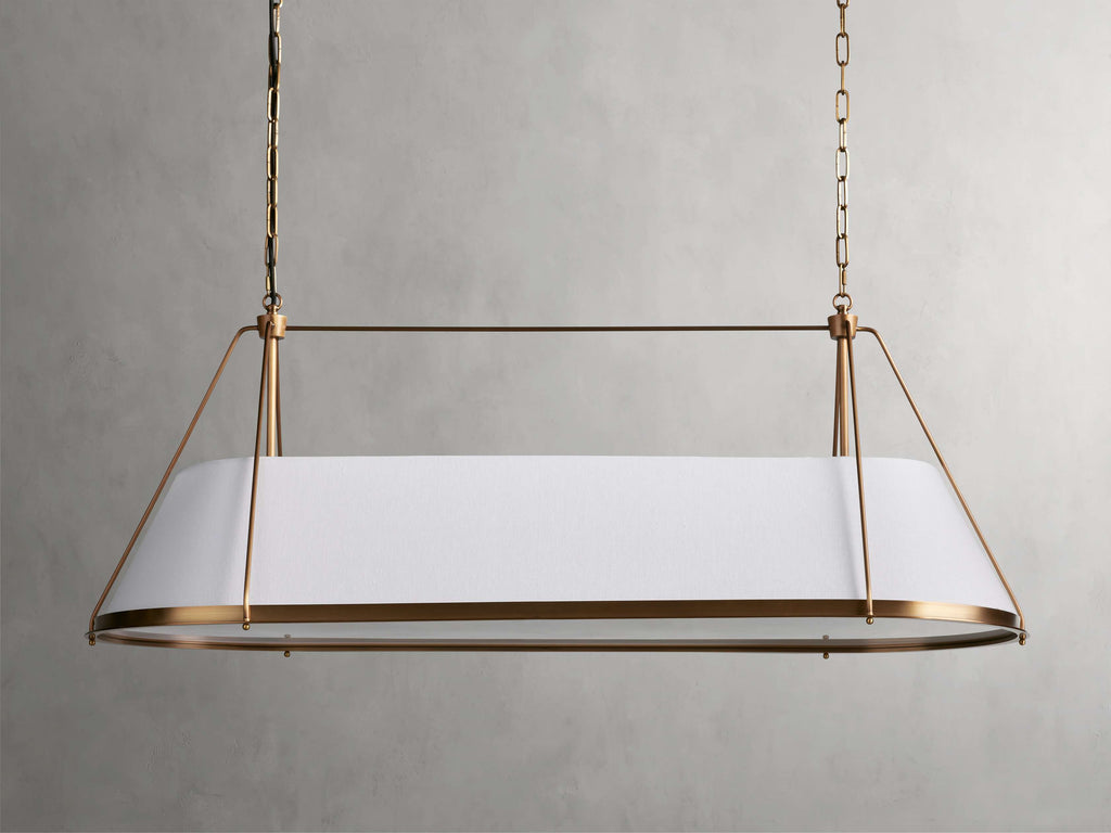 Black Brass Linear chandelier - Winslow Wisp for dining room view 5