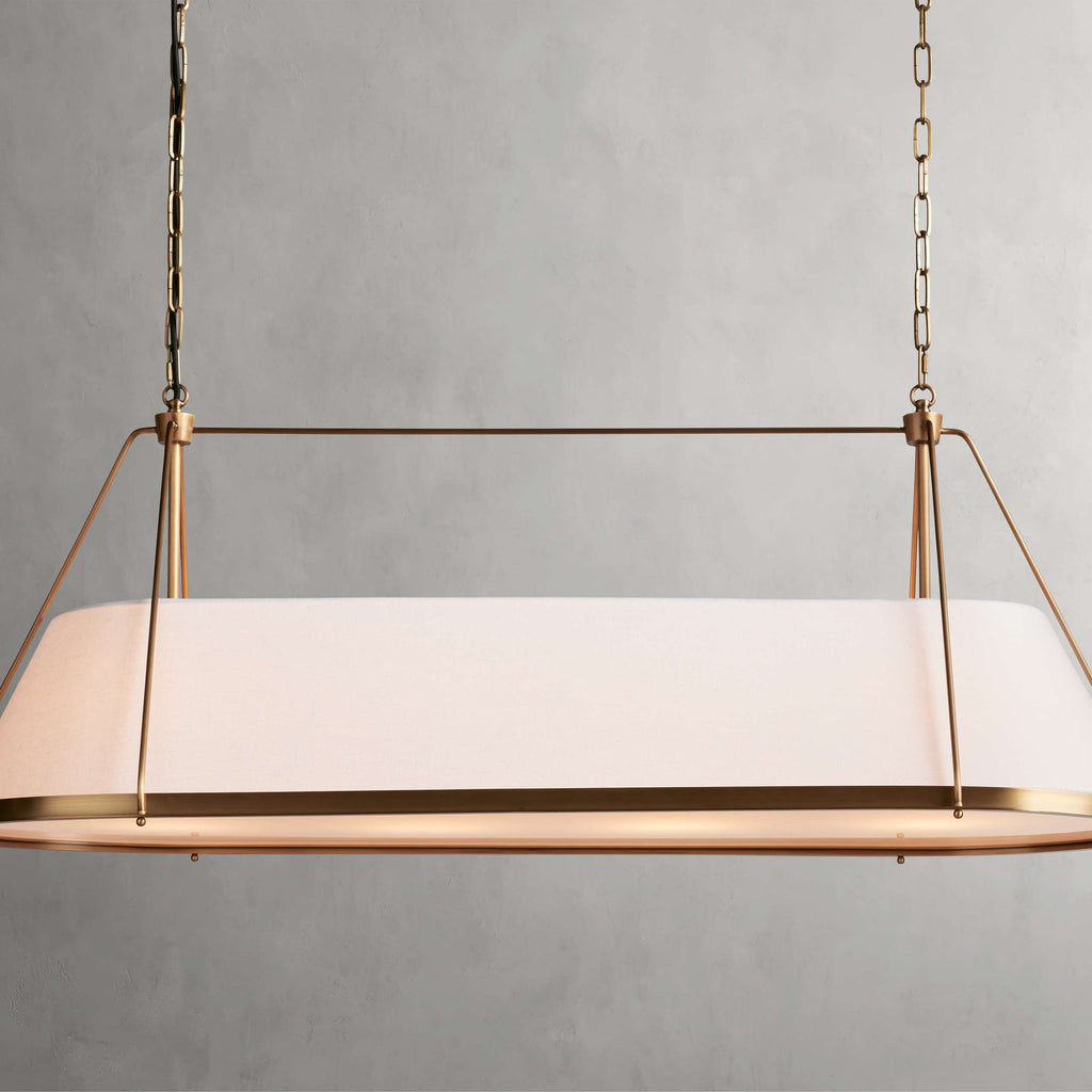Black Brass Linear chandelier - Winslow Wisp for dining room view 1