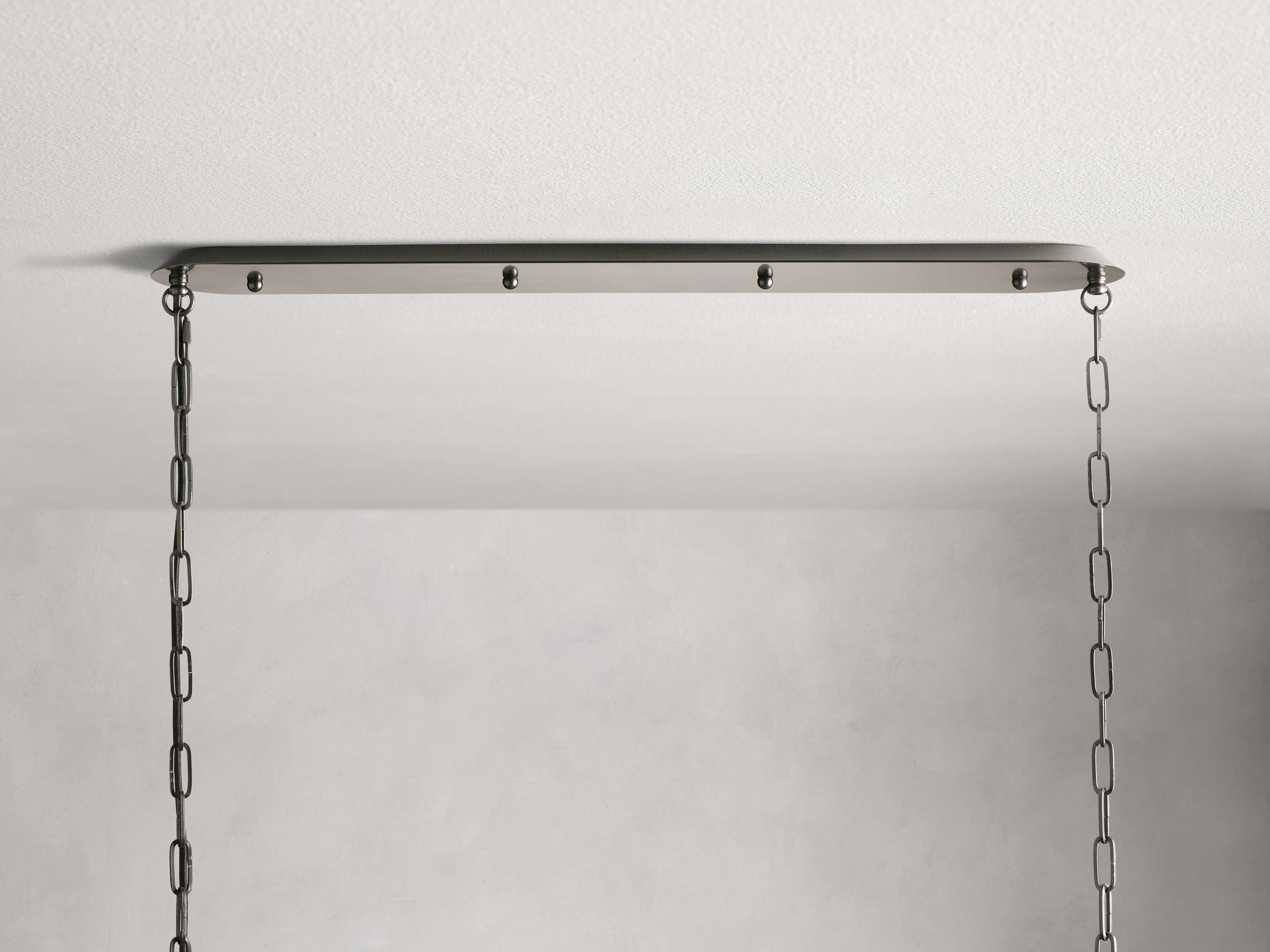 Black Brass Linear chandelier - Winslow Wisp for dining room view 2