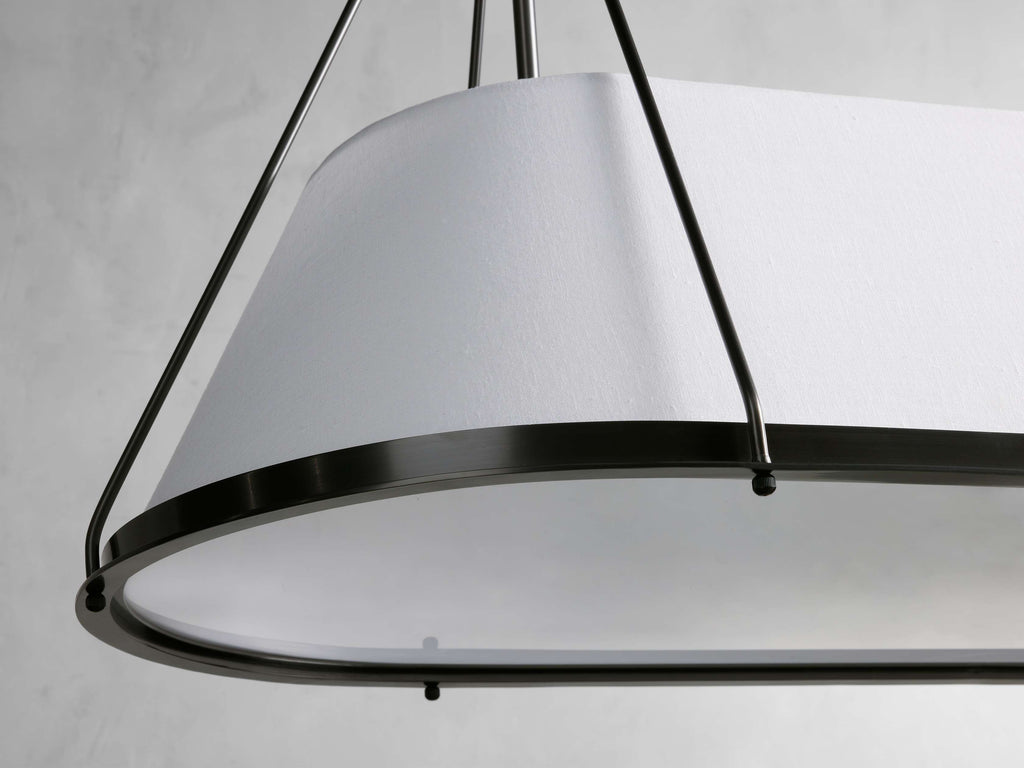 Black Brass Linear chandelier - Winslow Wisp for dining room view 10