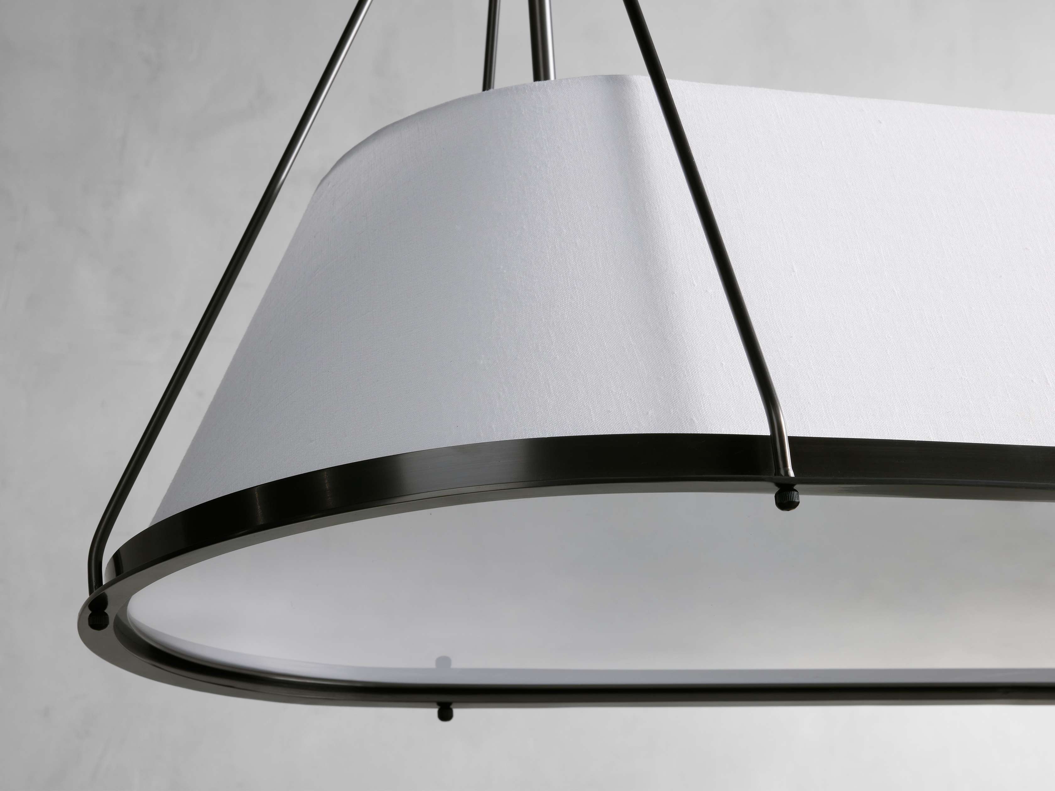 Black Brass Linear chandelier - Winslow Wisp for dining room view 10