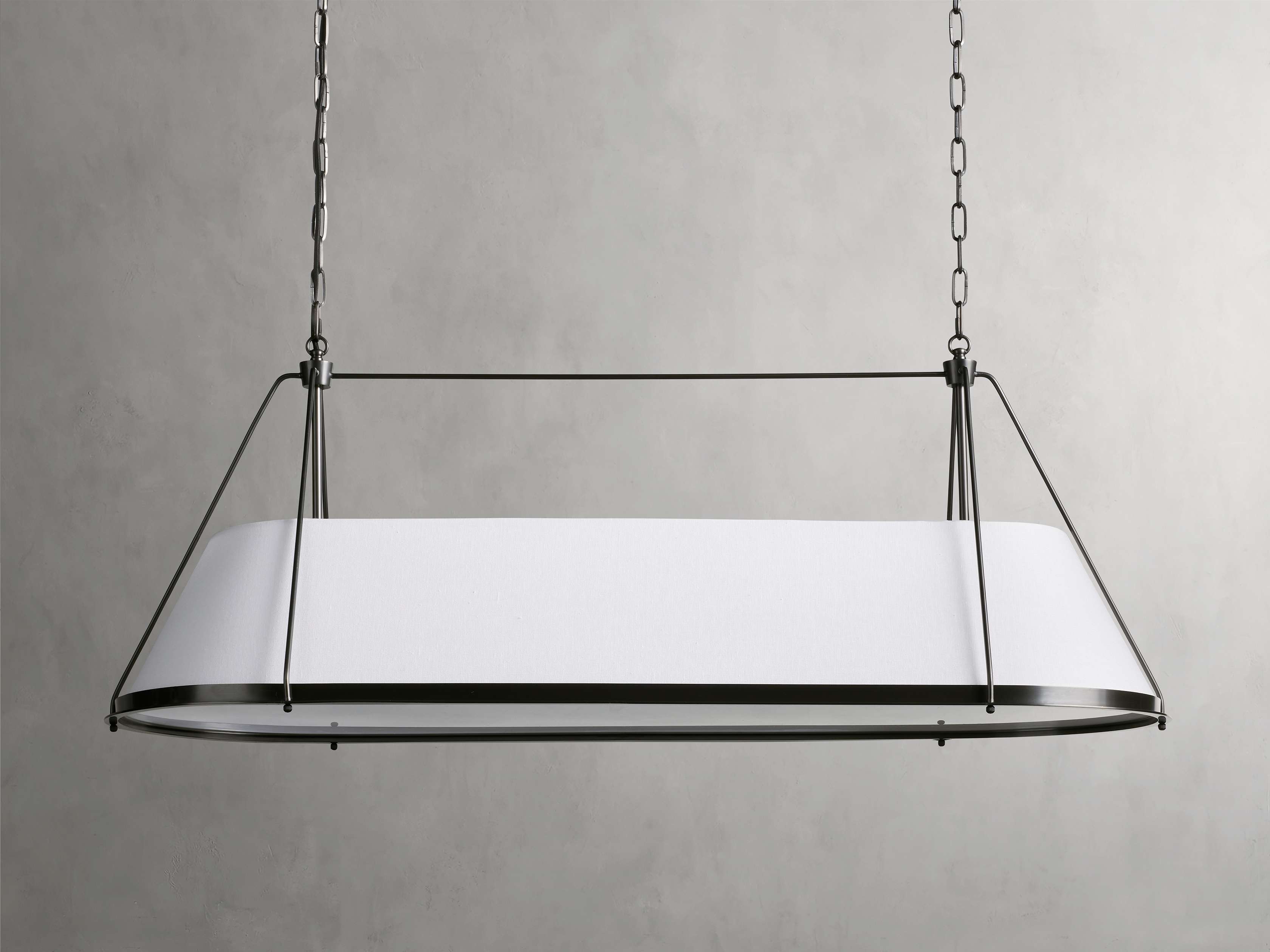 Black Brass Linear chandelier - Winslow Wisp for dining room view 9